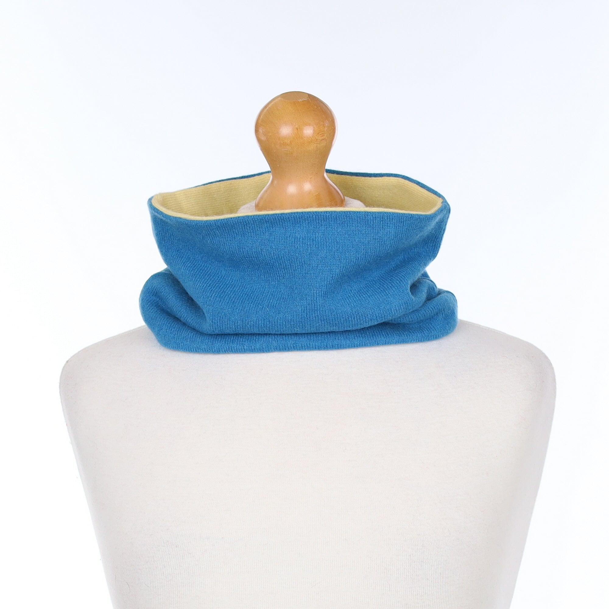 Peacock Blue and Yellow Neck Warmer
