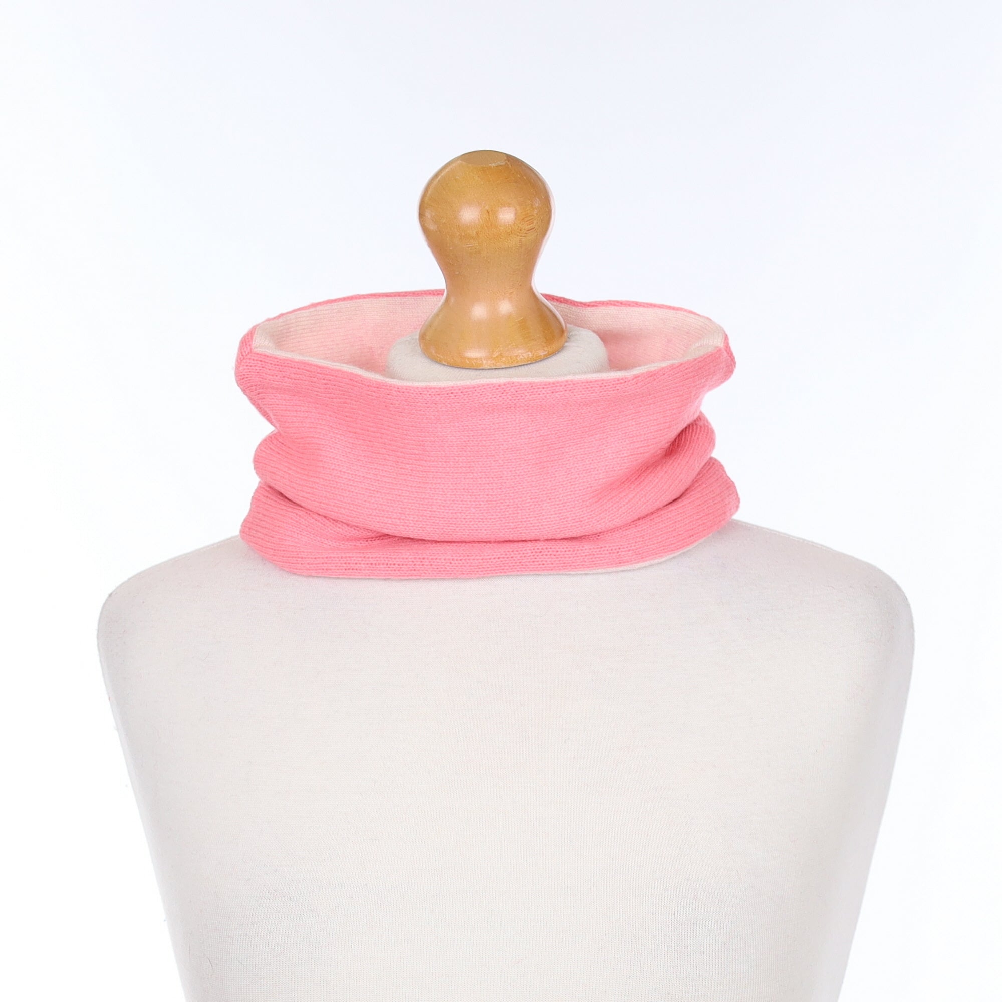Coral and Pale Pink Neck Warmer