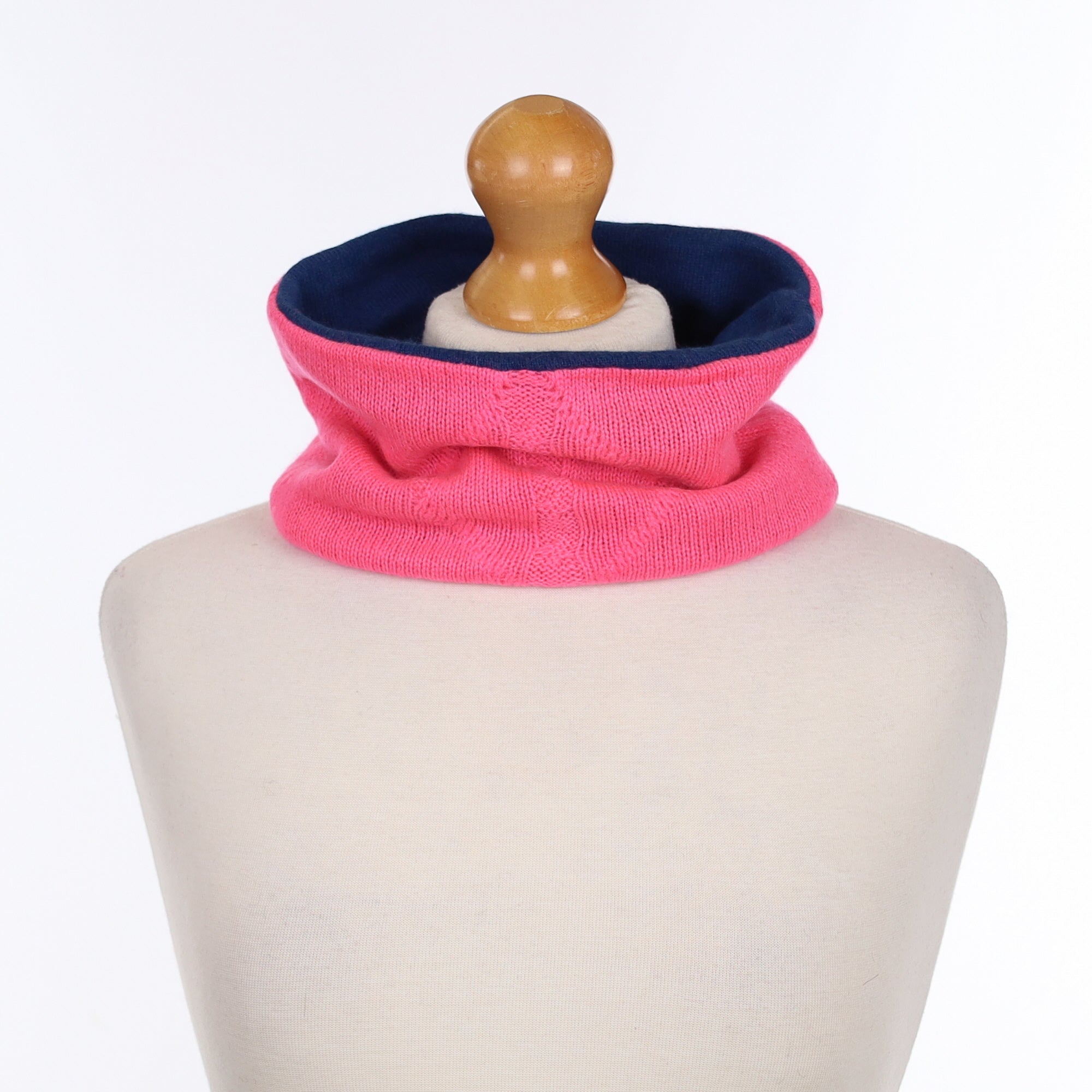 Neon Pink and Navy Neck Warmer