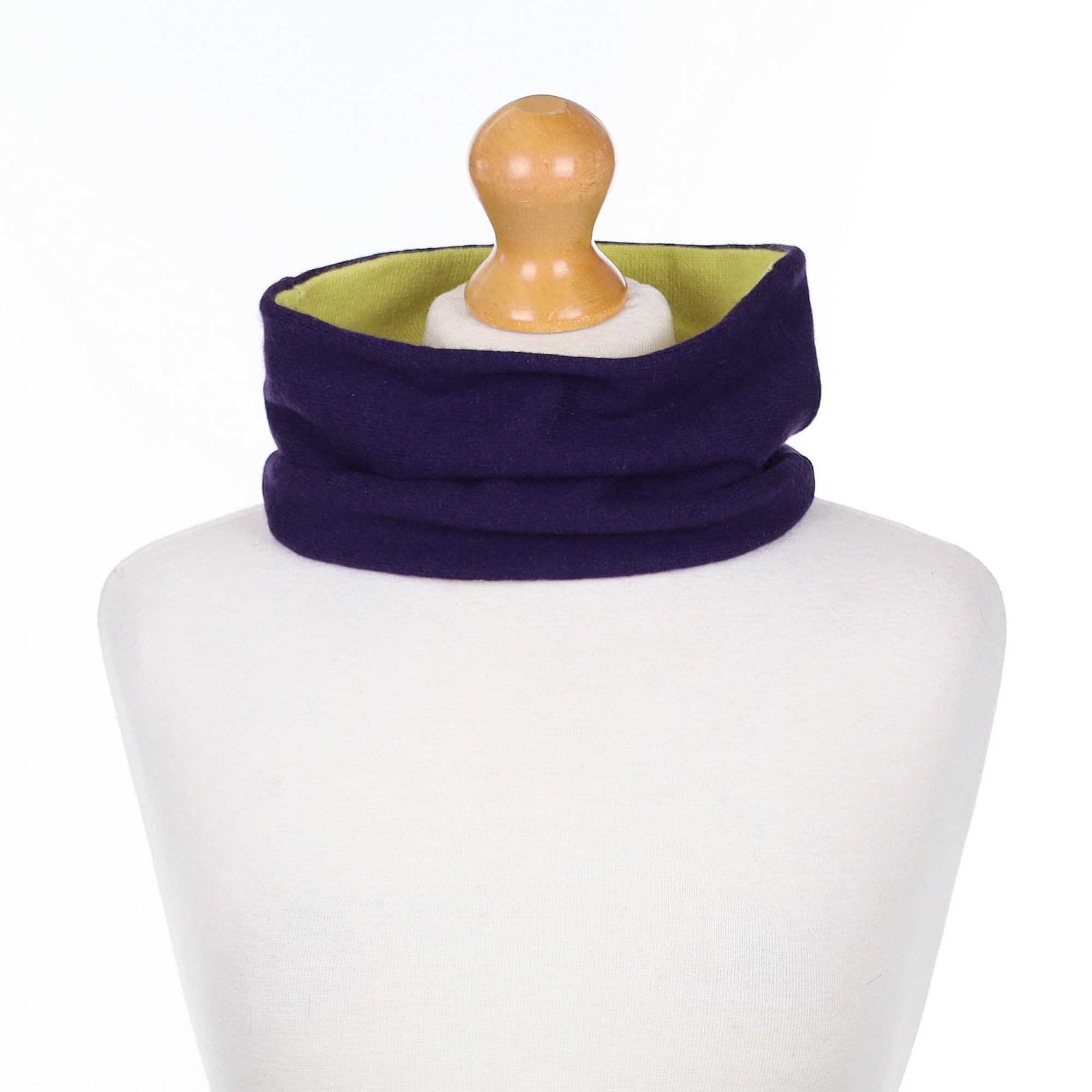 Indigo and Lichen Green Neck Warmer