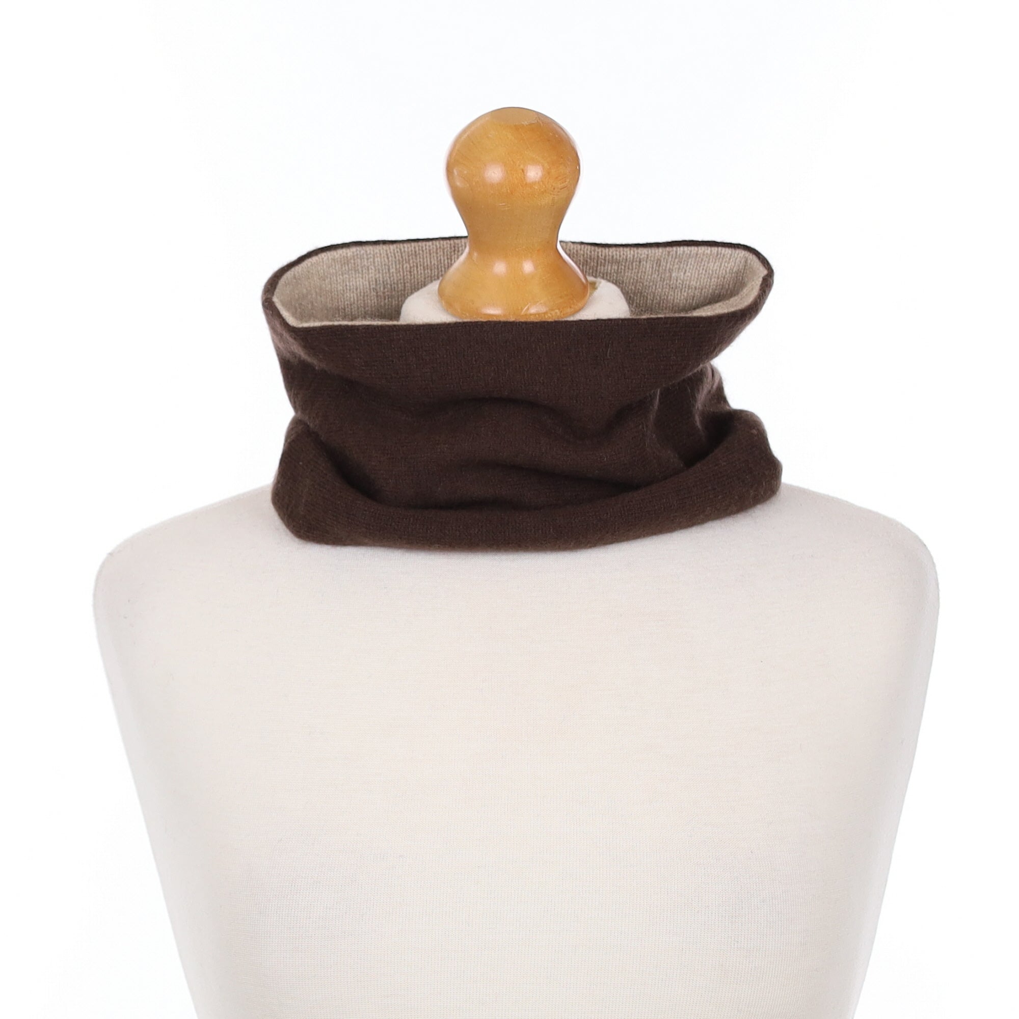 Chocolate Brown and Fawn Neck Warmer