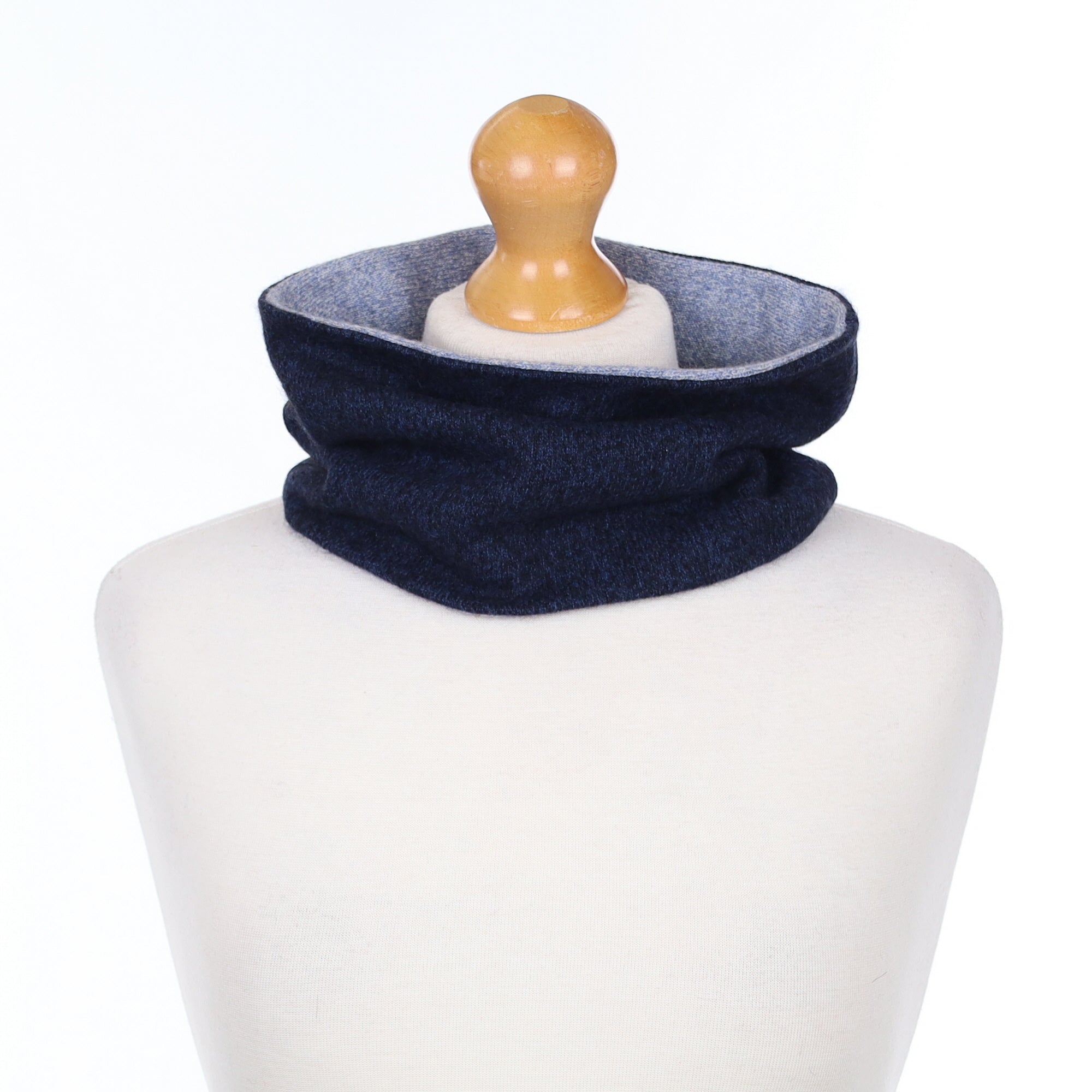 Navy and Denim Marl Neck Warmer