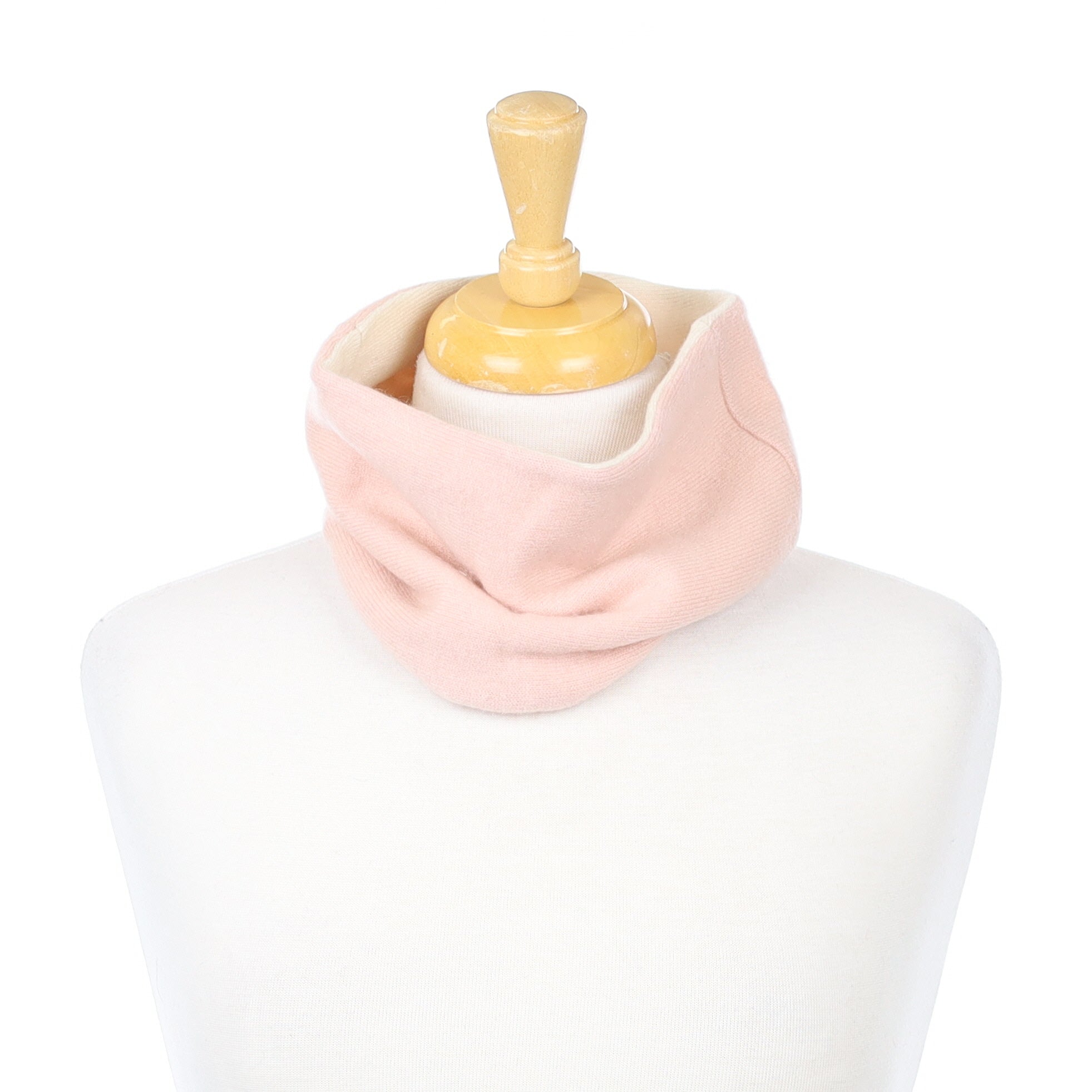 Salmon Pink and Cream Neck Warmer
