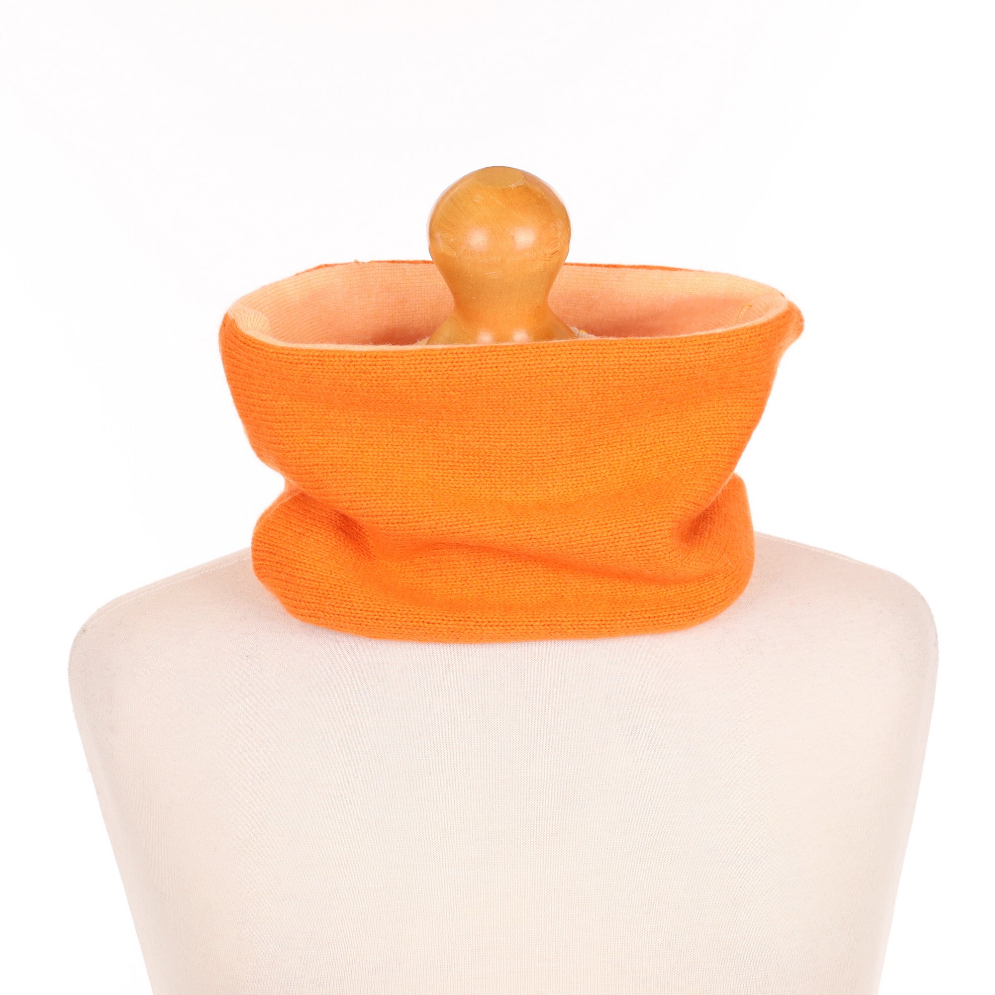 Bright Orange and Pale Apricot Neck Warmer