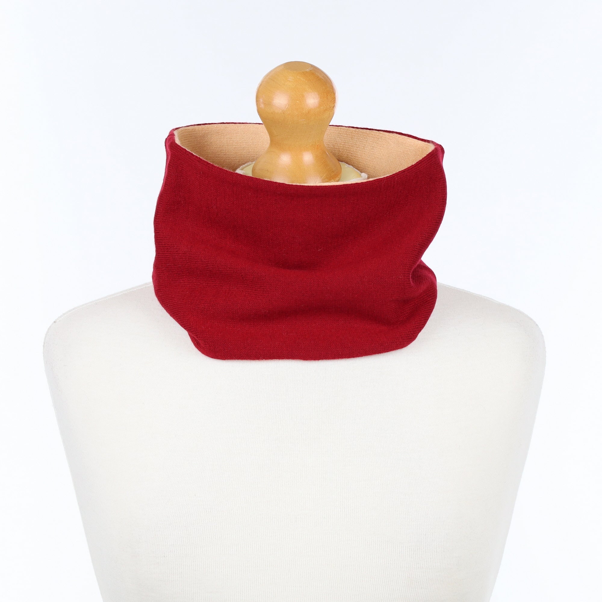 Garnet Red and Pink Neck Warmer