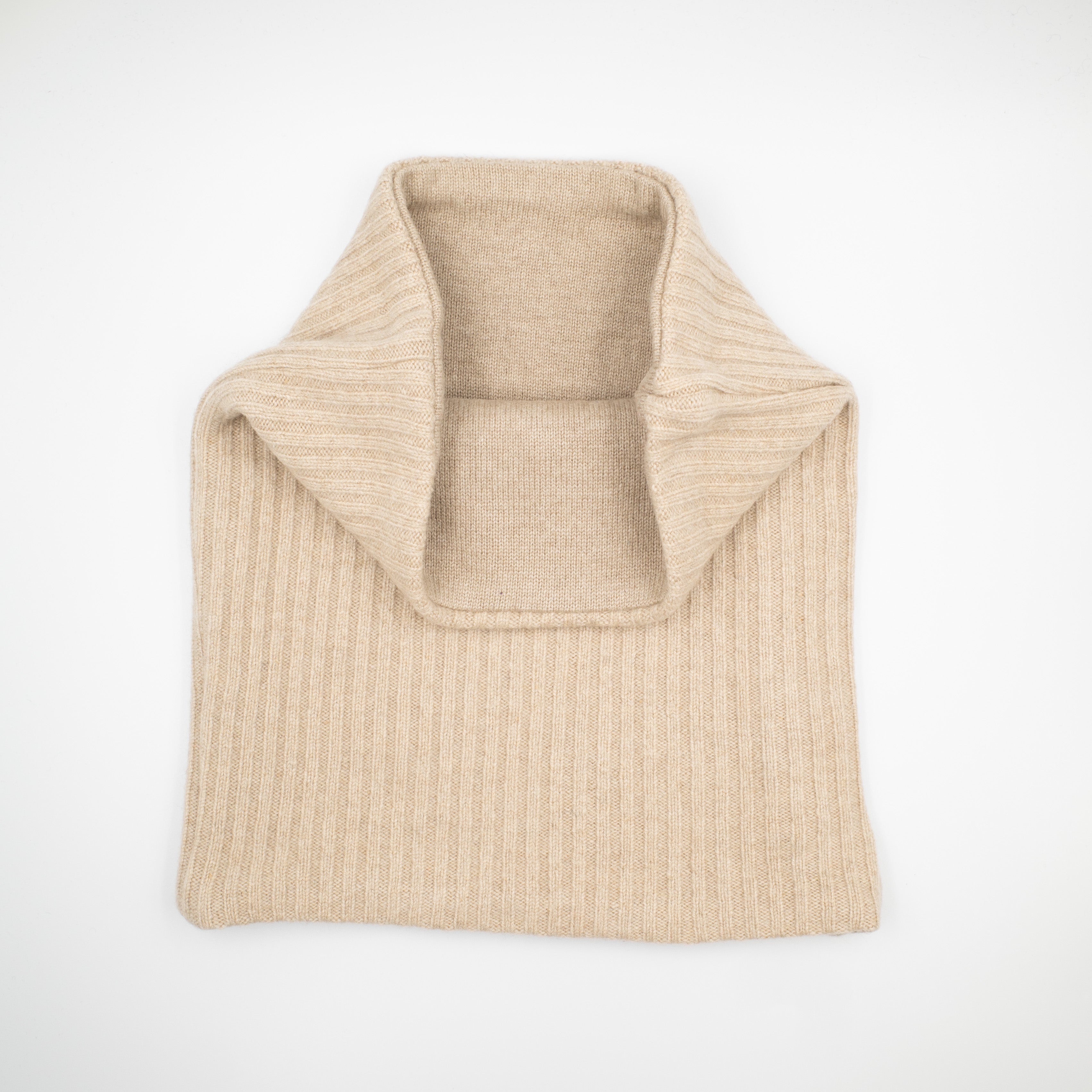 Fawn Ribbed Luxury Double Layered Snood
