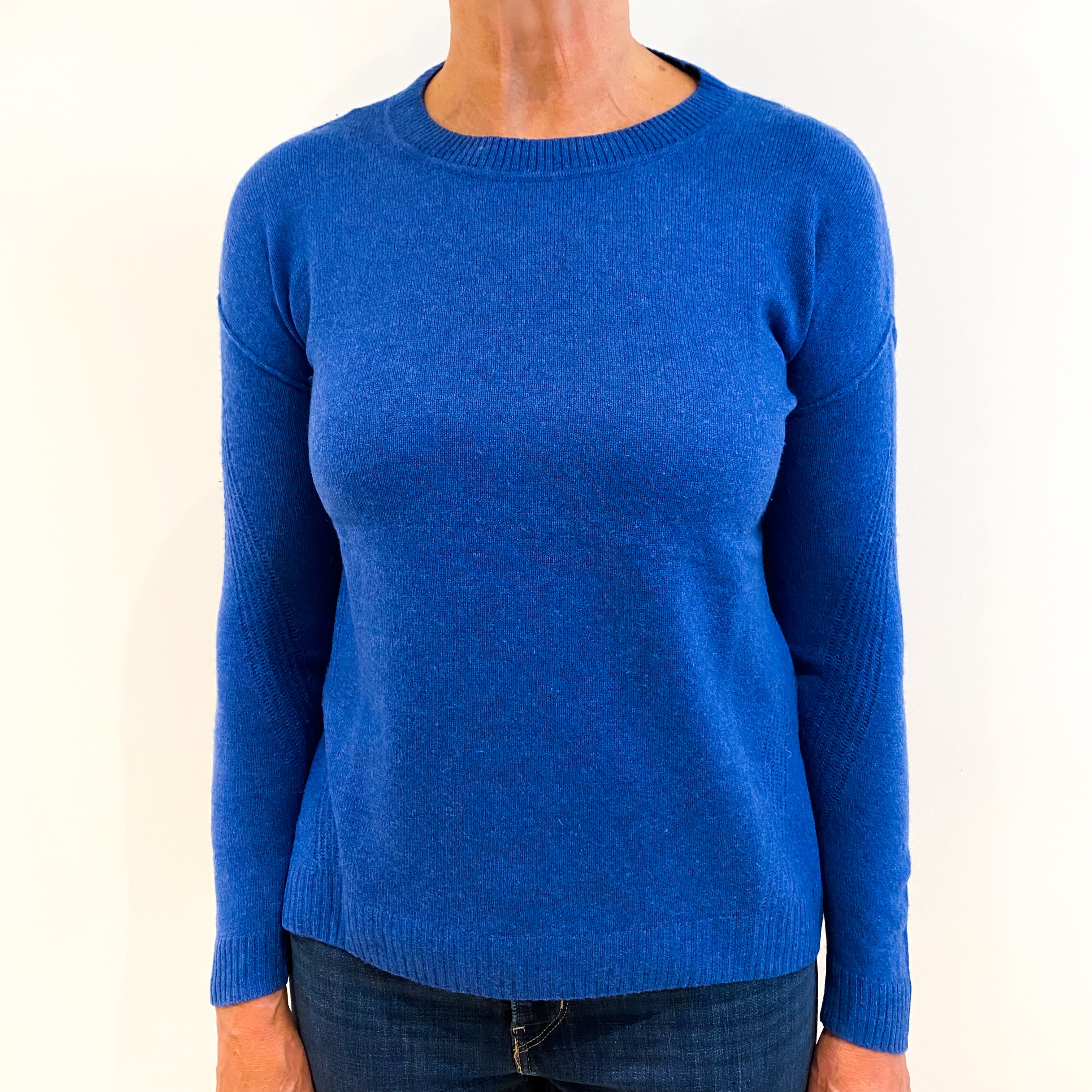 Airforce Blue Cashmere Crew Neck Jumper Medium