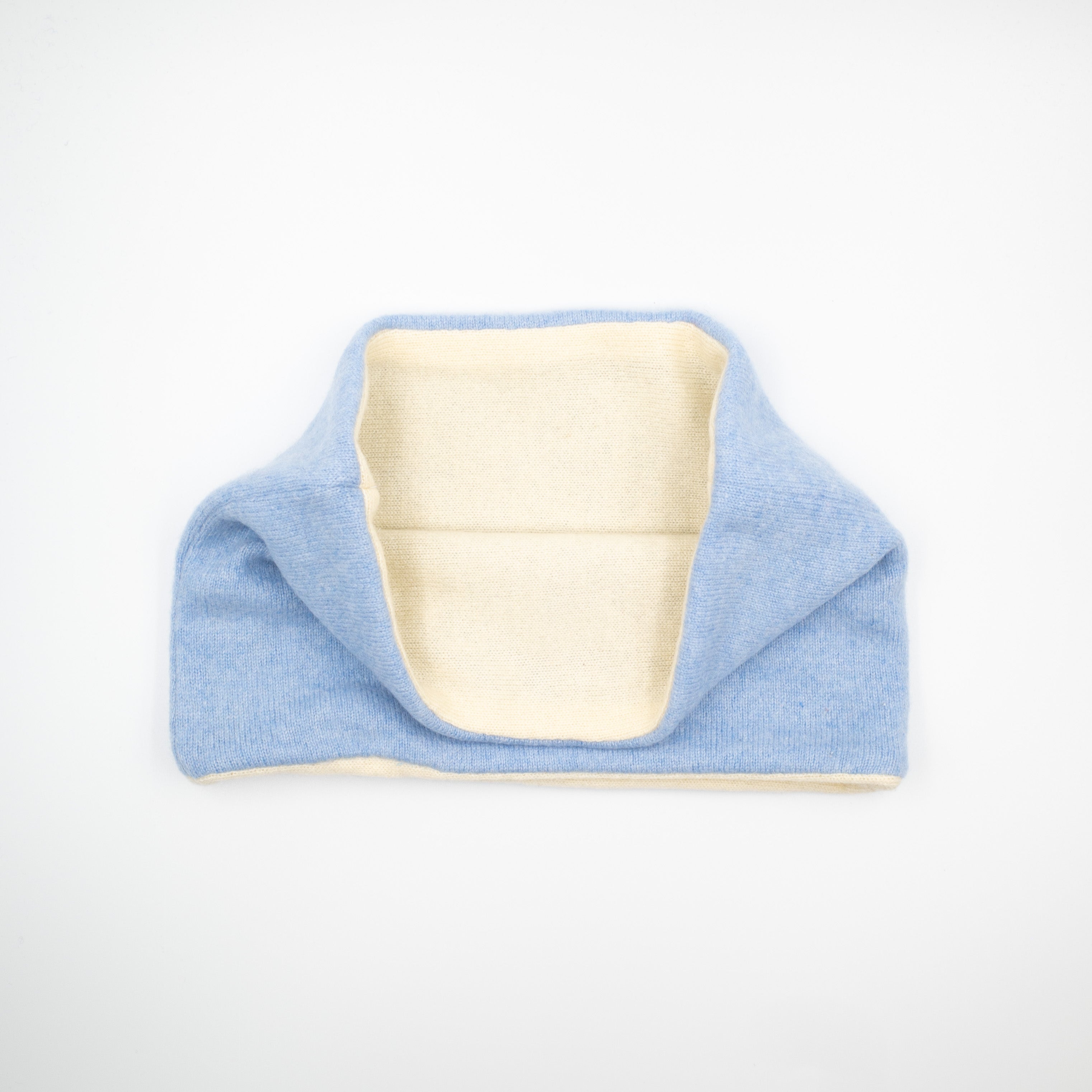 Sky Blue and Clotted Cream Neck Warmer
