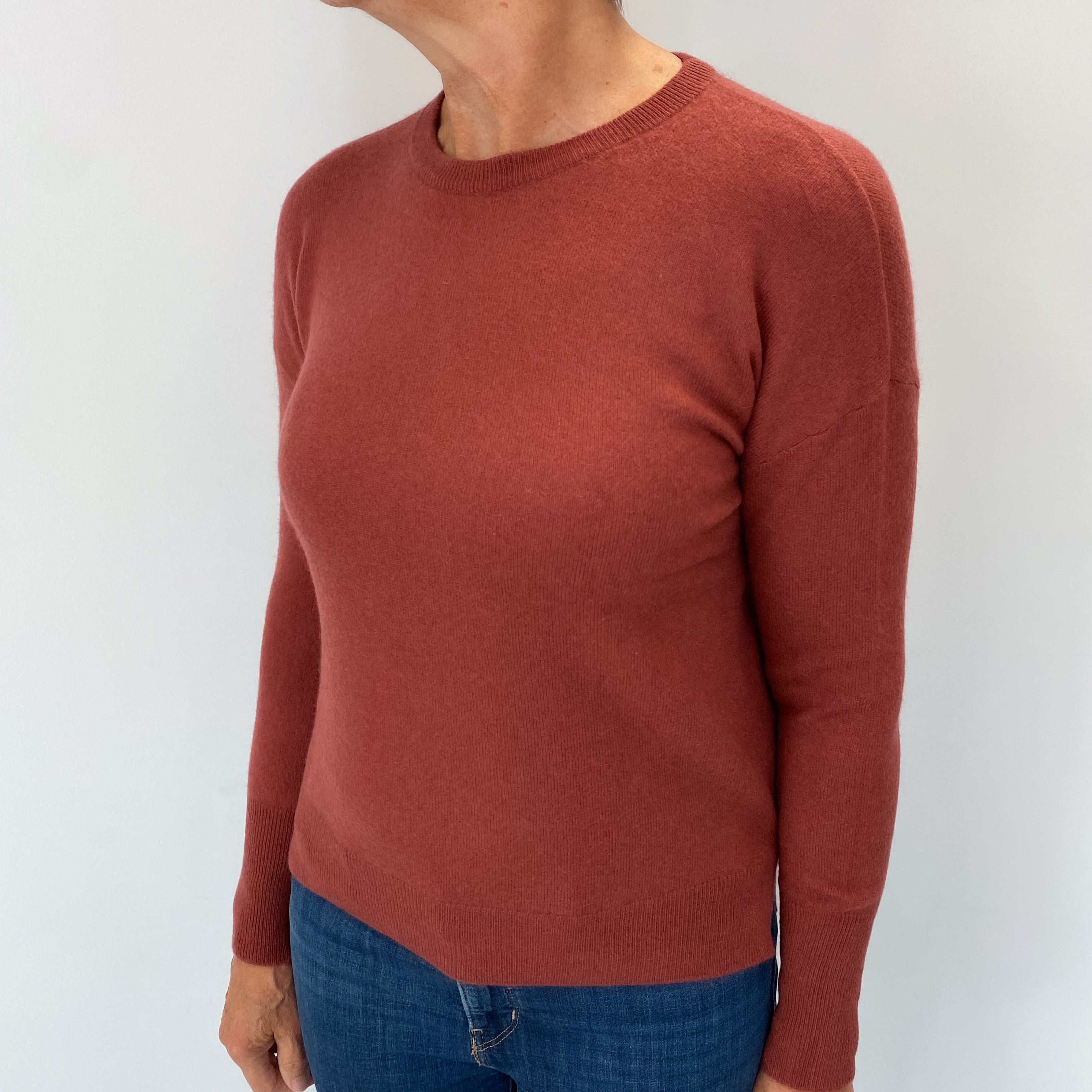 Rouge Pink Cashmere Crew Neck Jumper Medium