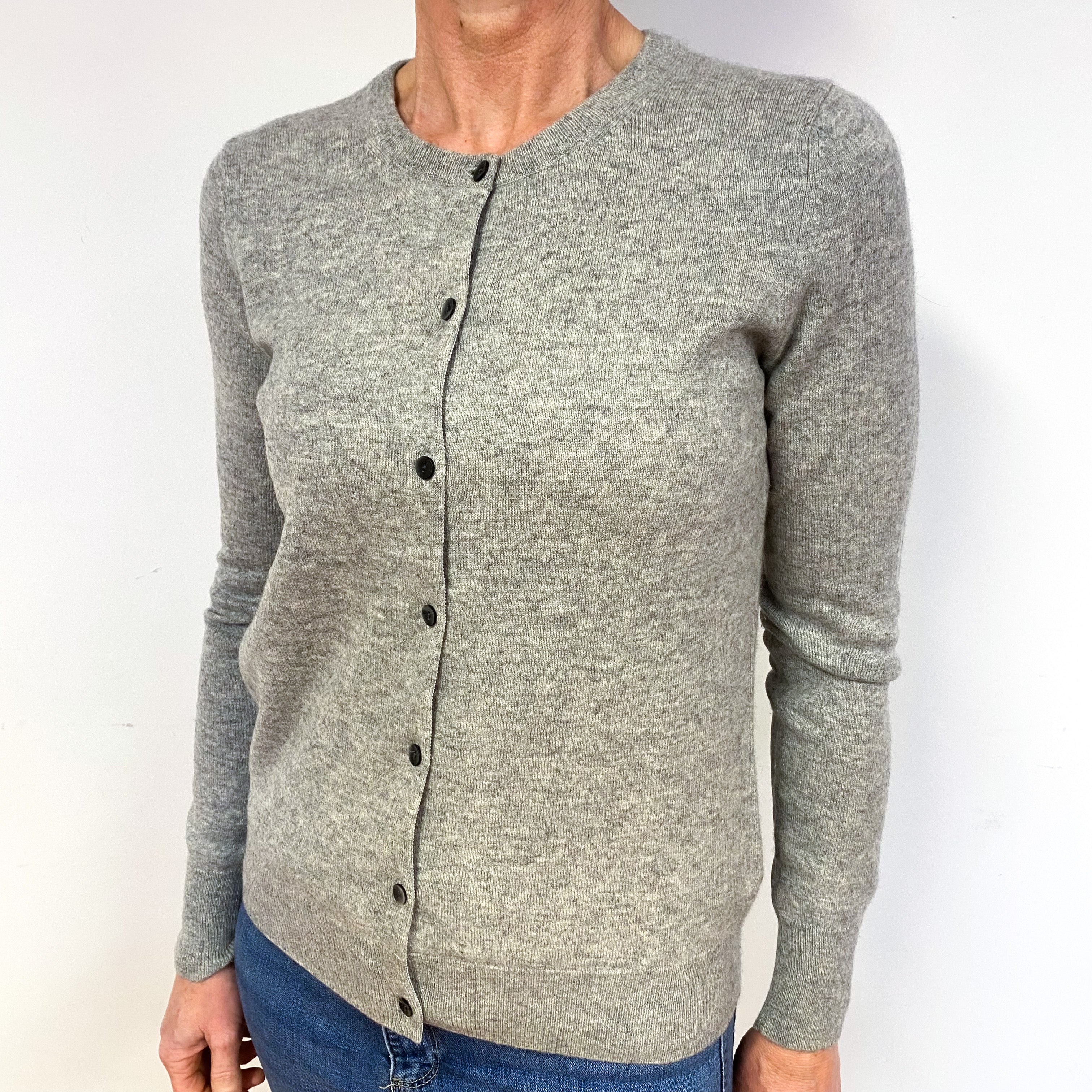 Smoke Grey Cashmere Cardigan Medium