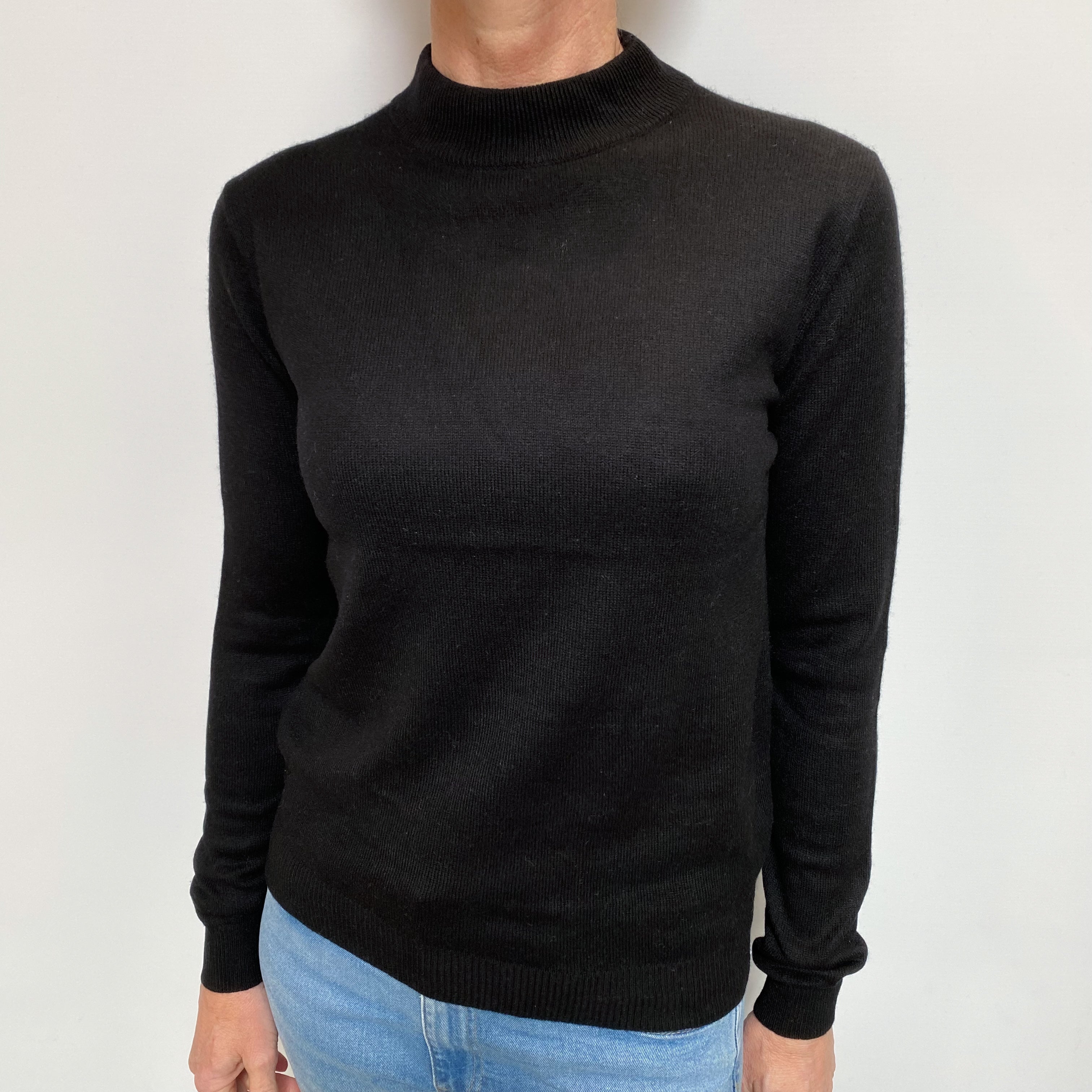Black Cashmere Turtle Neck Jumper Small