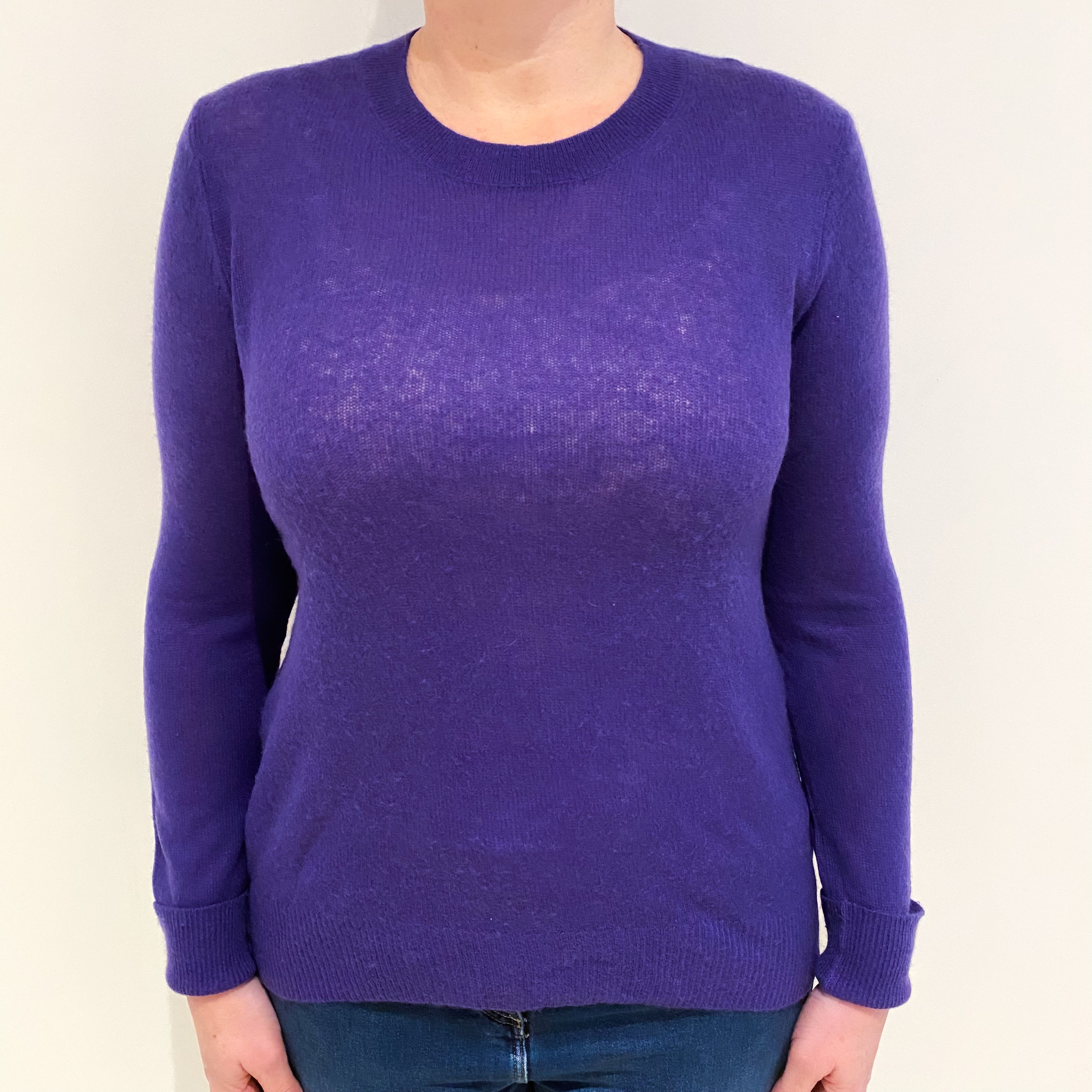 Cos Pansy Purple Cashmere Crew Neck Jumper Large