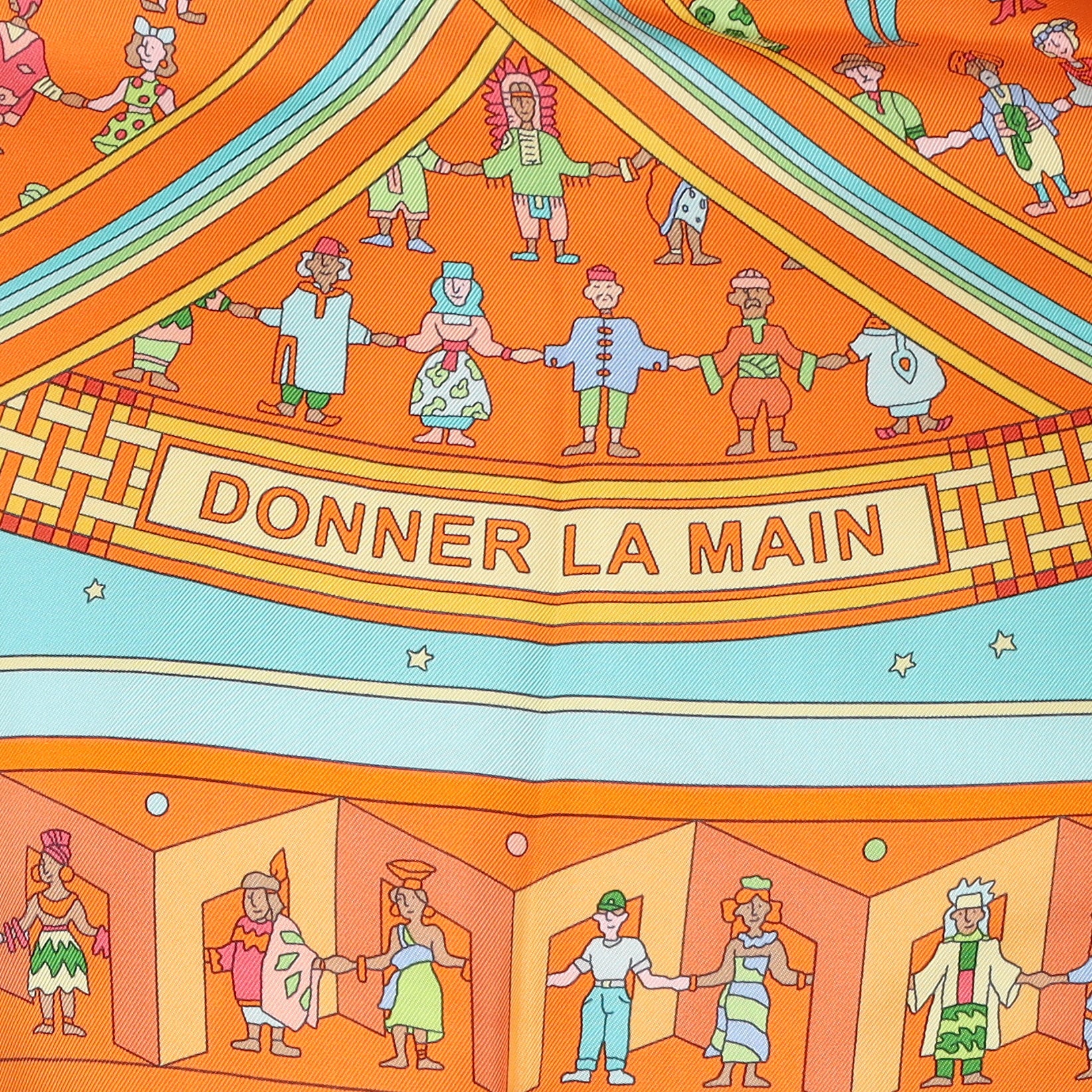 Boxed Hermès Donner La Main Silk Scarf