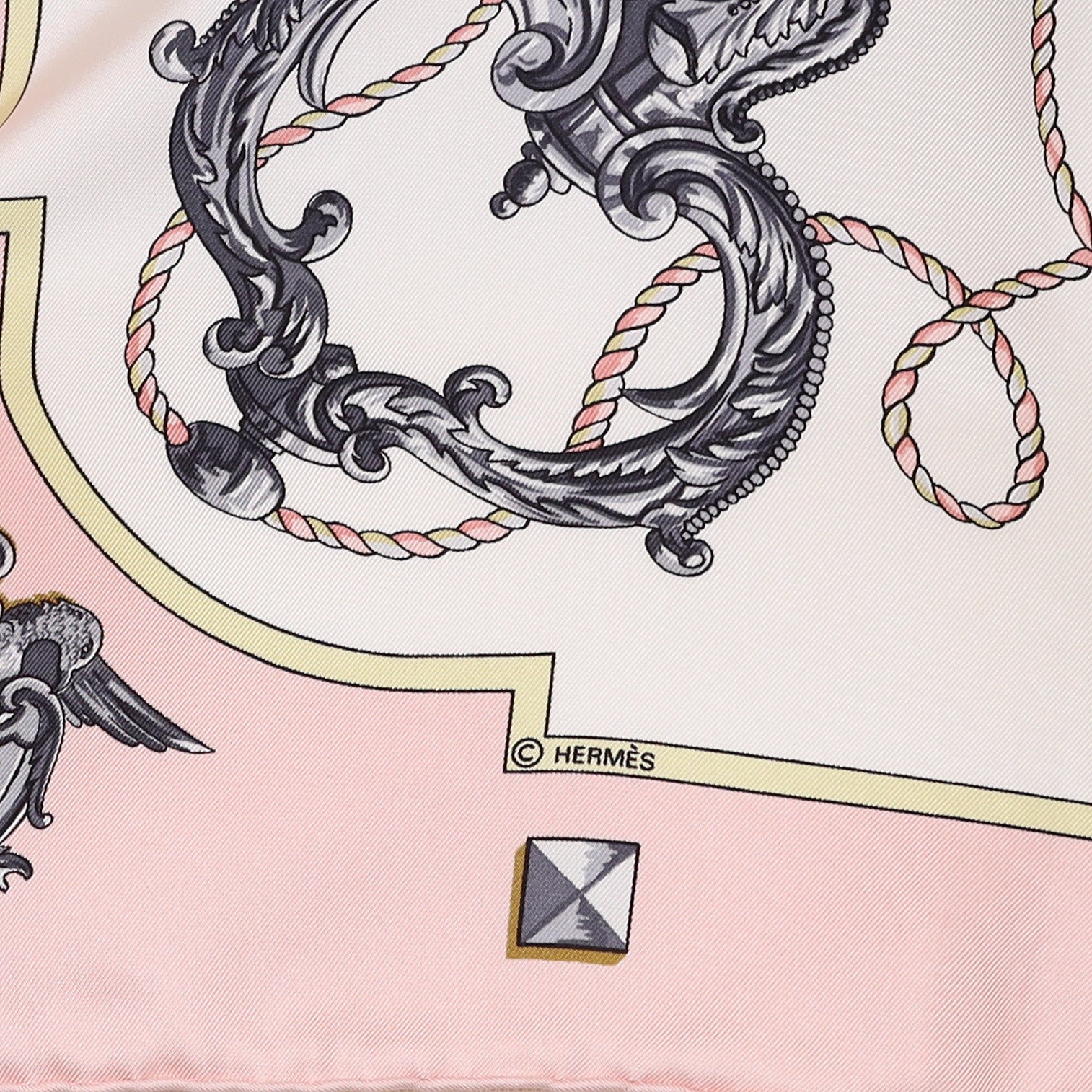 Boxed Hermès Les Clés Silk Scarf