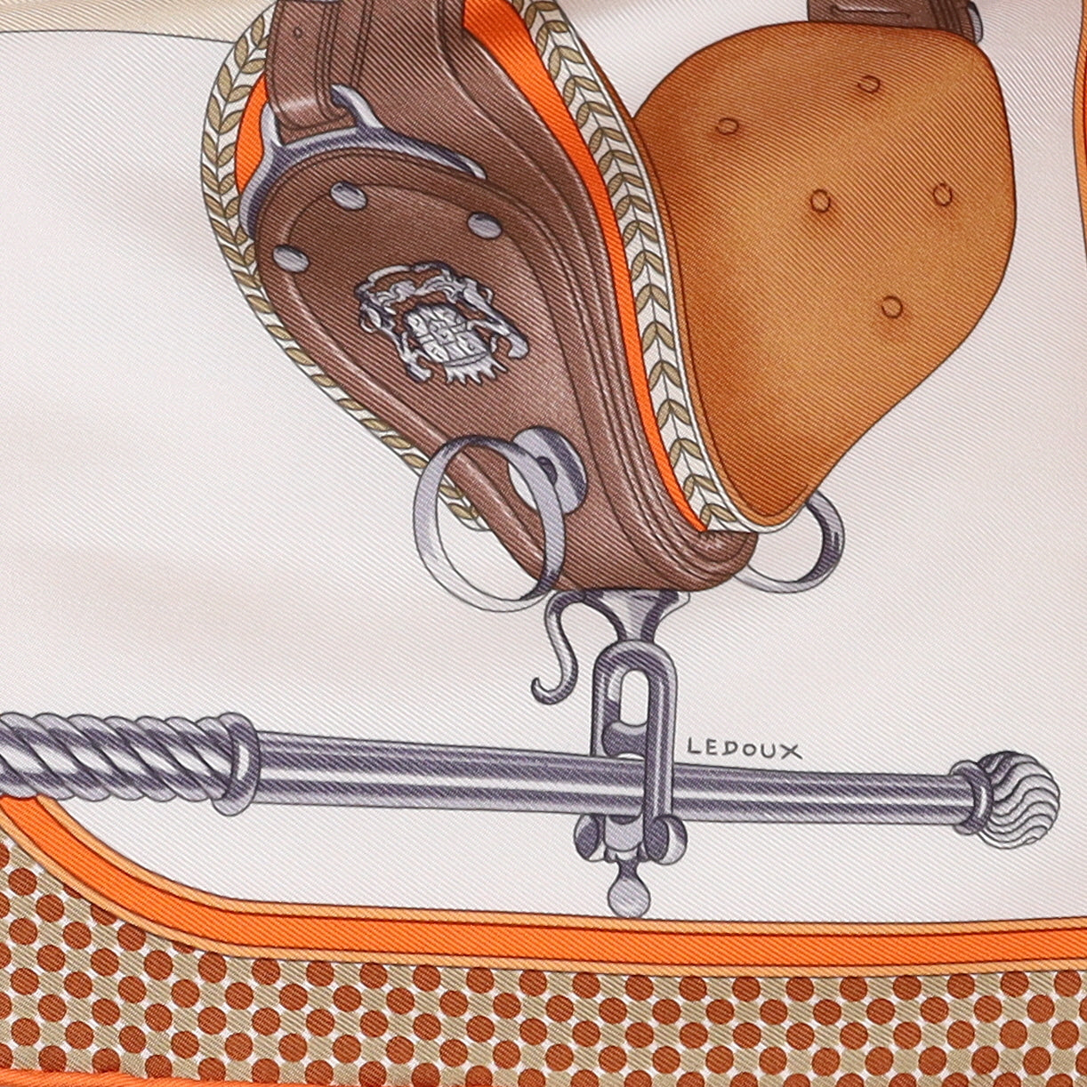 Brand New Boxed Hermès 45 Carrick à Pompe Silk Scarf