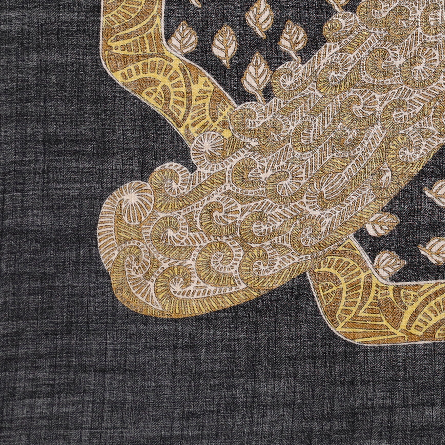 Brand New Boxed Hermès Art Des Steppes Cashmere and Silk Shawl