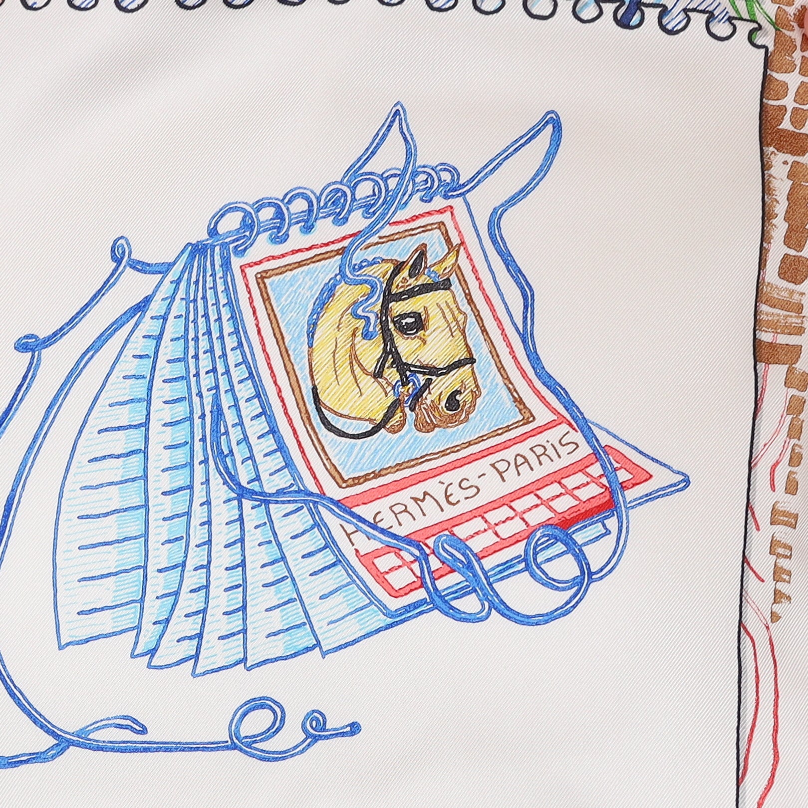 Boxed Hermès Chevaloscope Silk Scarf