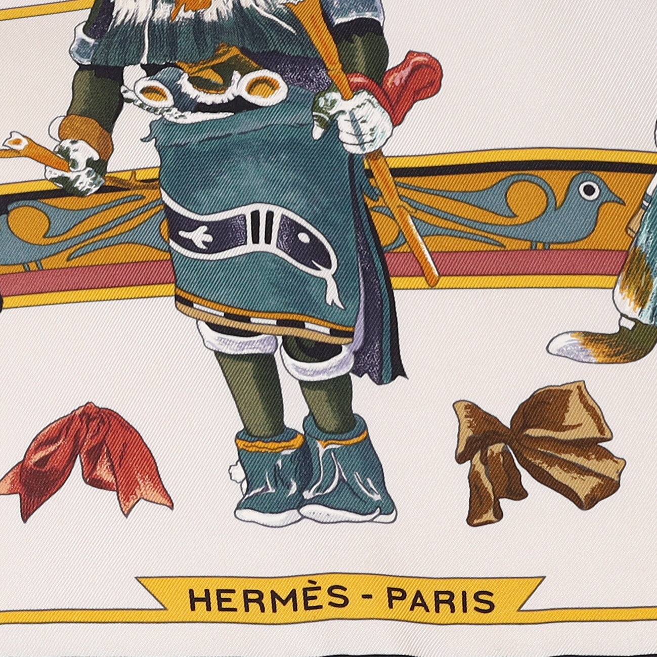 Boxed Hermès Kachinas Silk Scarf Grail