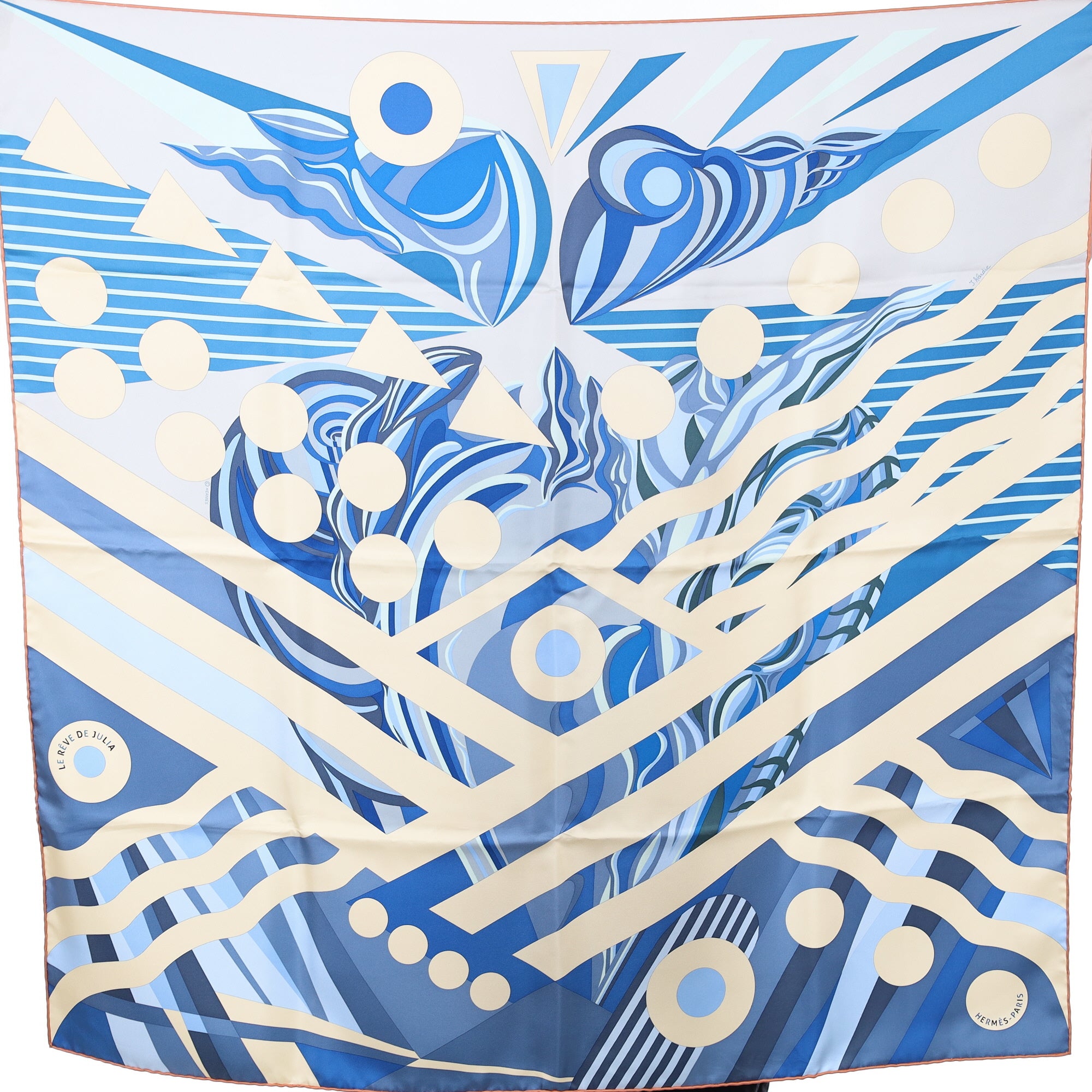 Boxed Hermès Le Rêve De Julia Silk Scarf