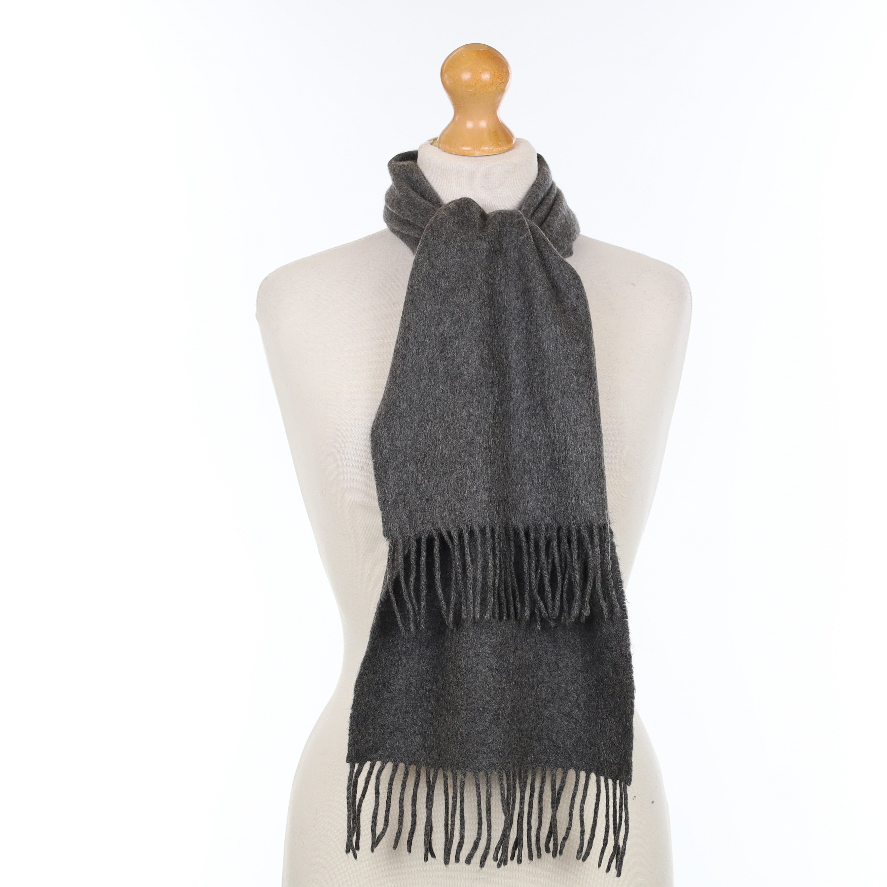 Slate Grey Cashmere Woven Scarf