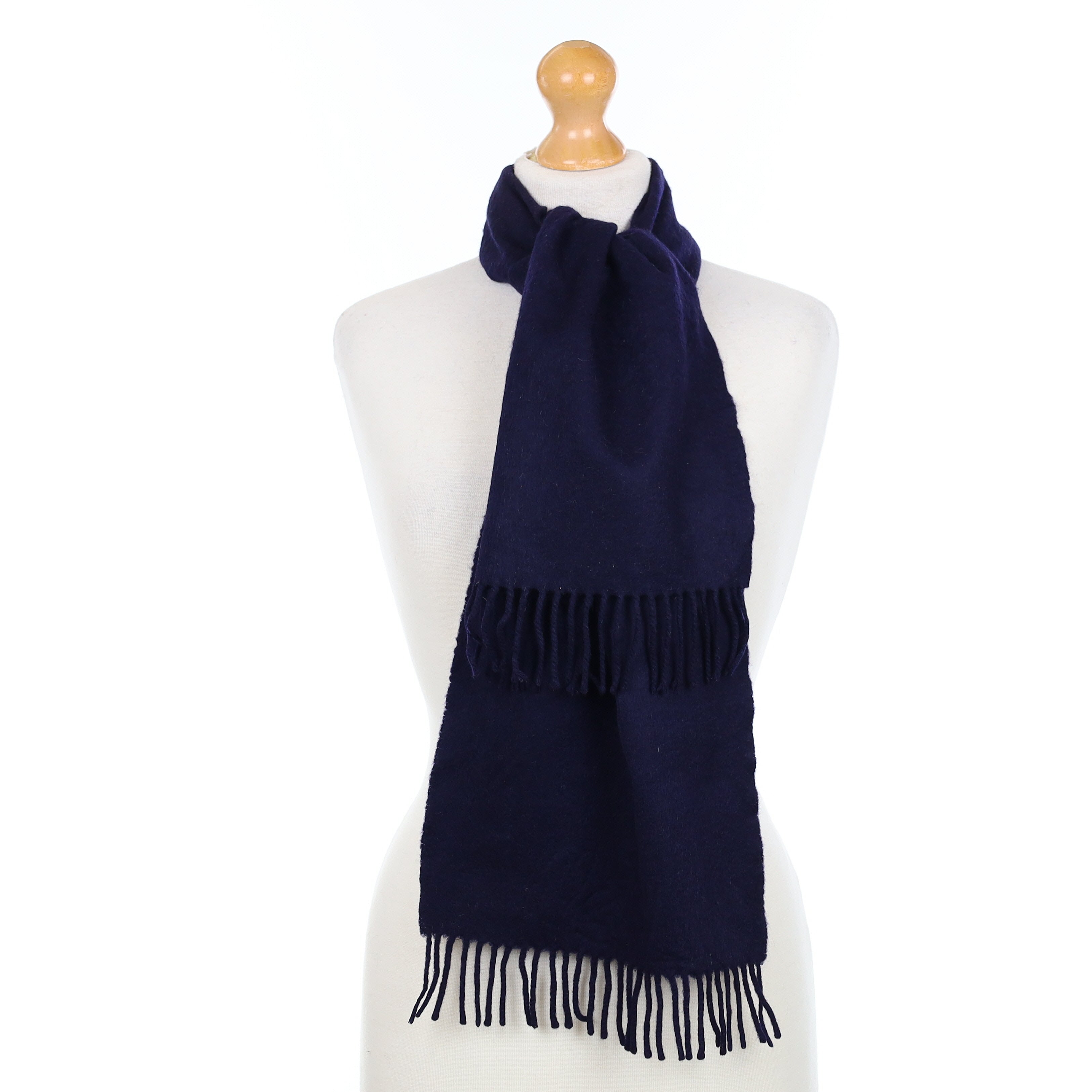 Scottish Navy Blue Cashmere Woven Scarf