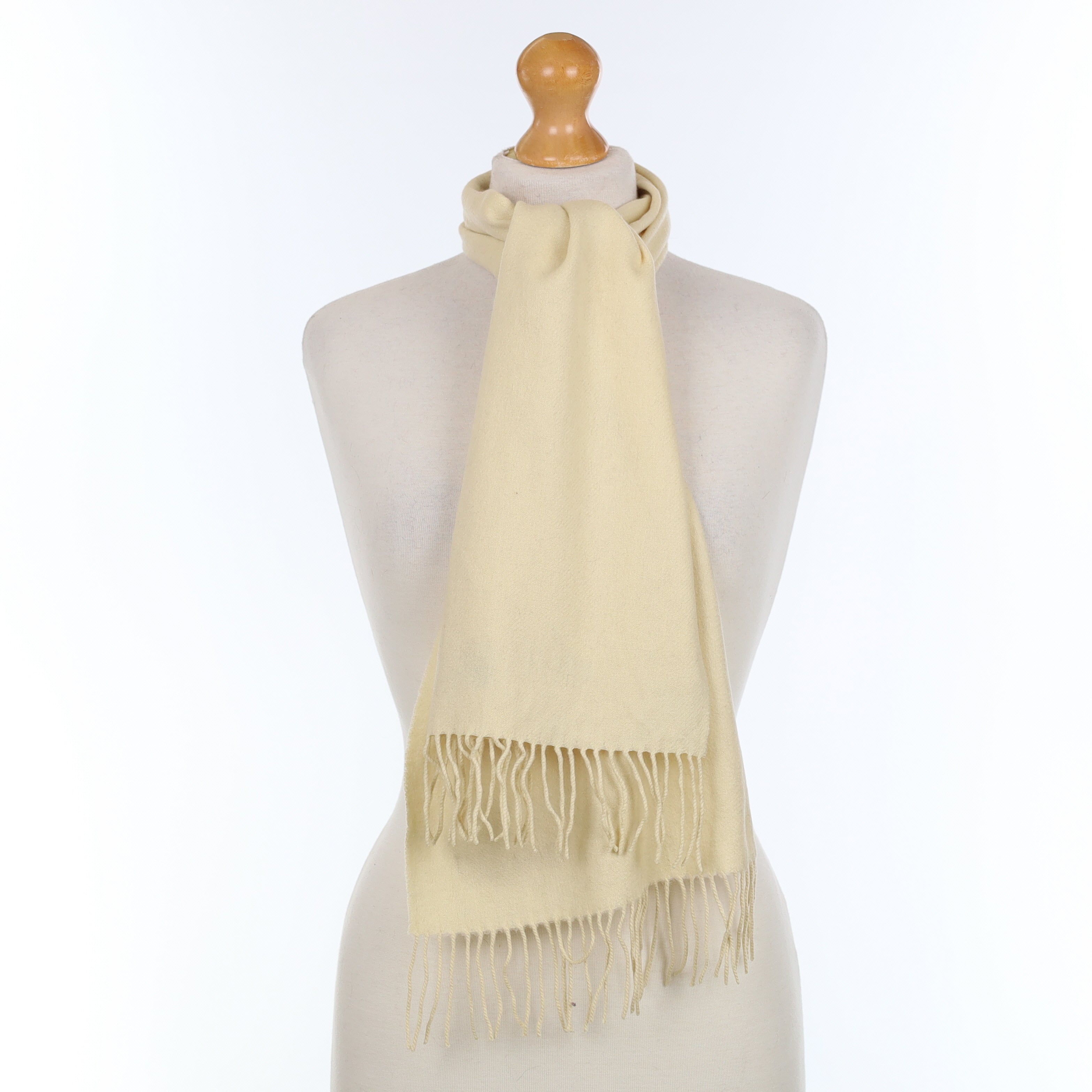 Vanilla Cream Cashmere Woven Scarf