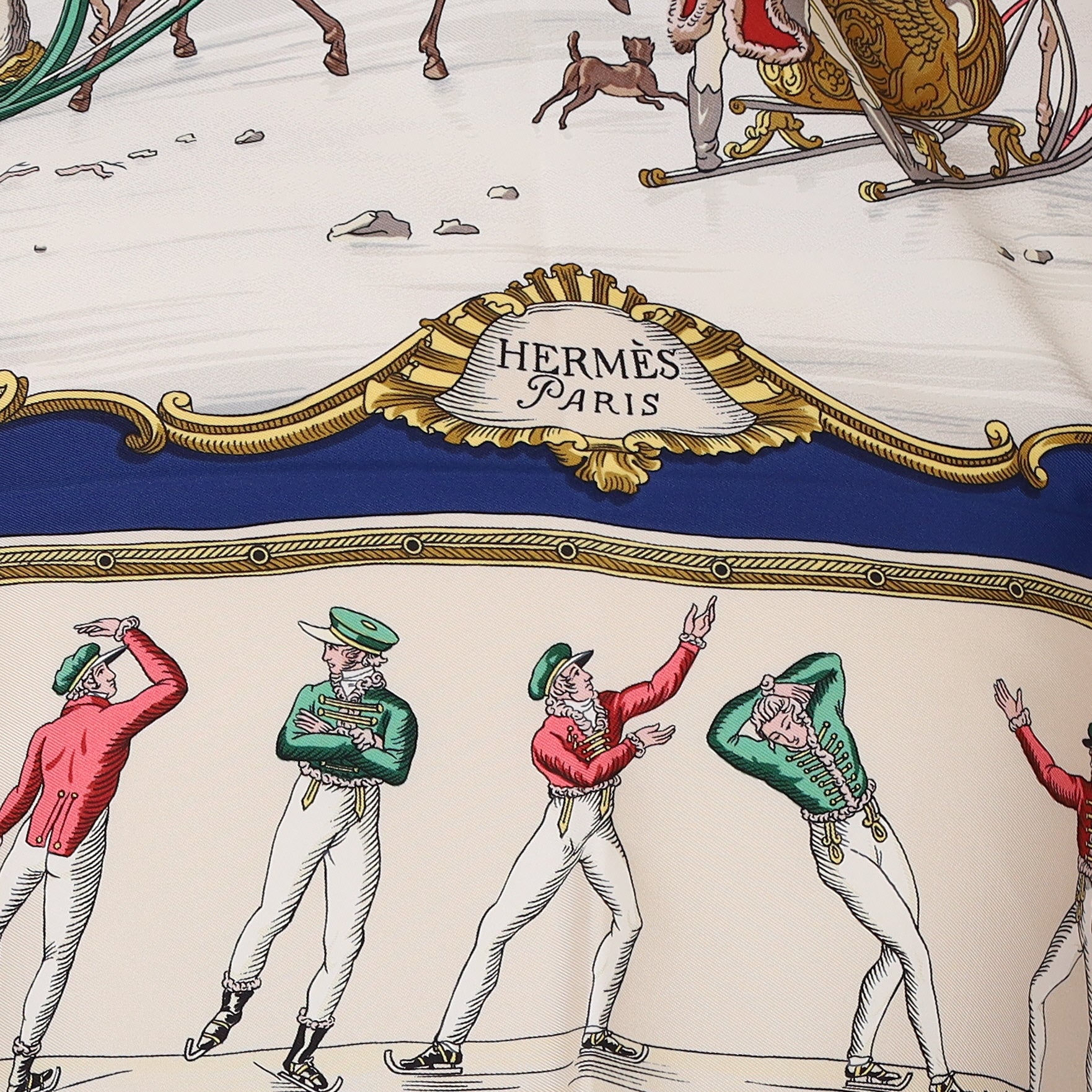 Brand New Boxed Hermès Les Plaisirs Du Froid Silk Scarf