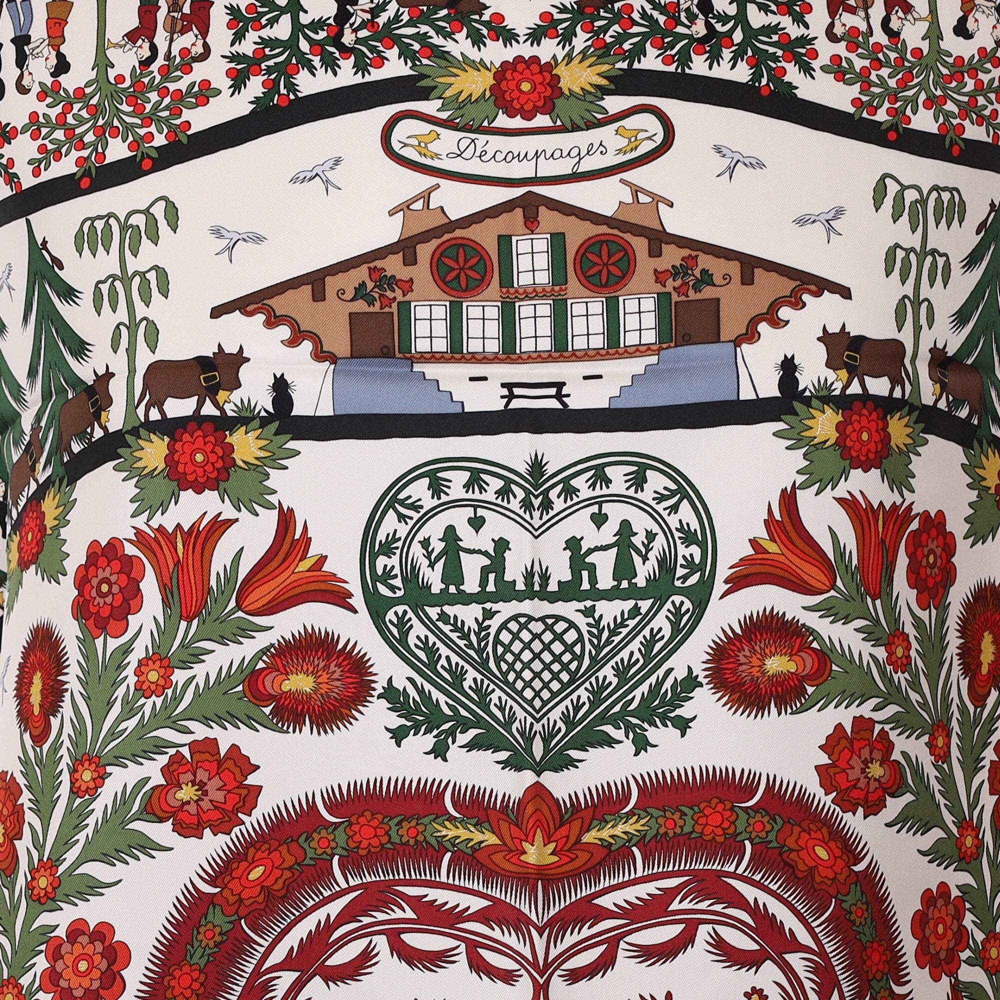 Brand New Boxed Hermès Découpages Silk Scarf Quite Rare