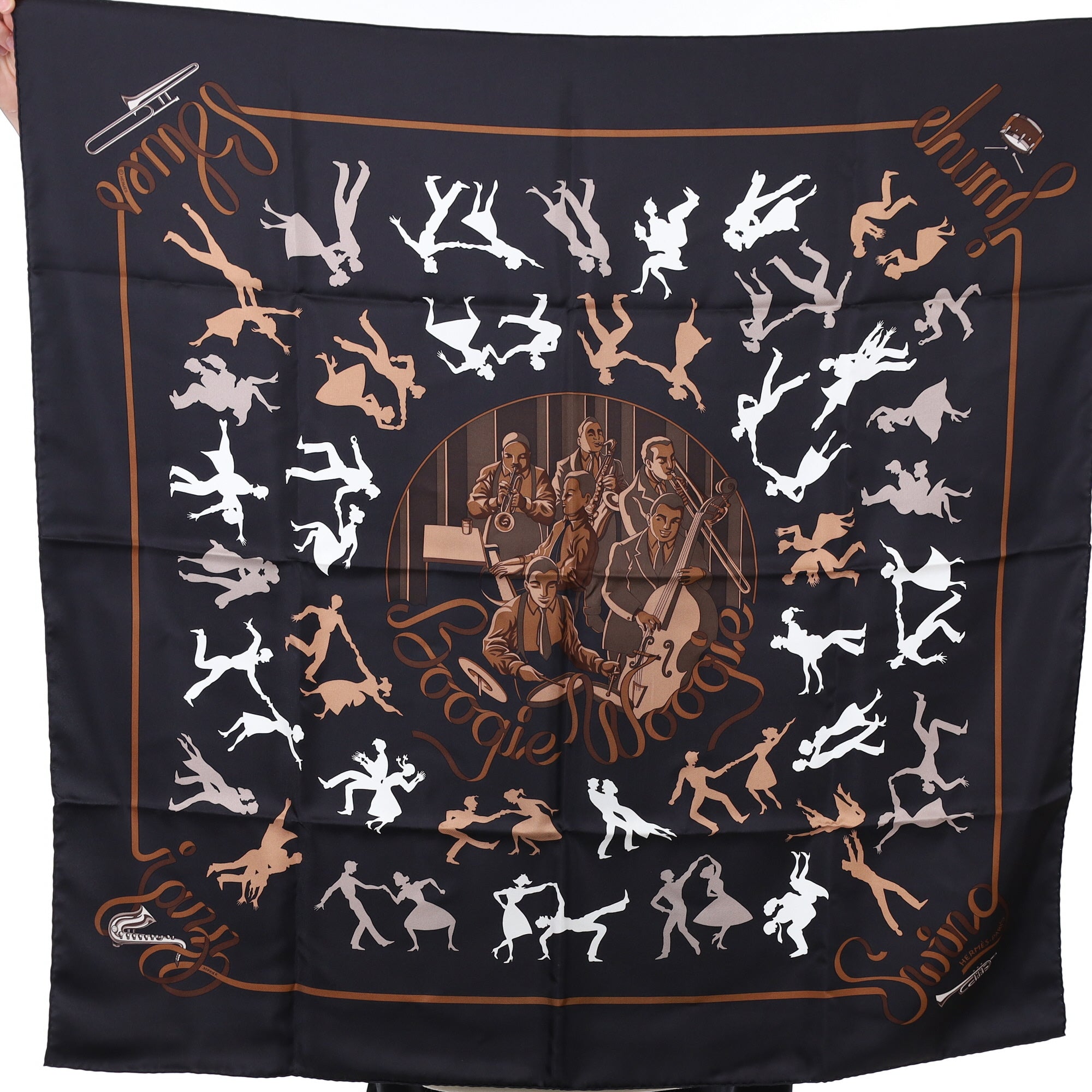 Brand New Boxed Hermès Boogie Woogie Silk Scarf Quite Rare