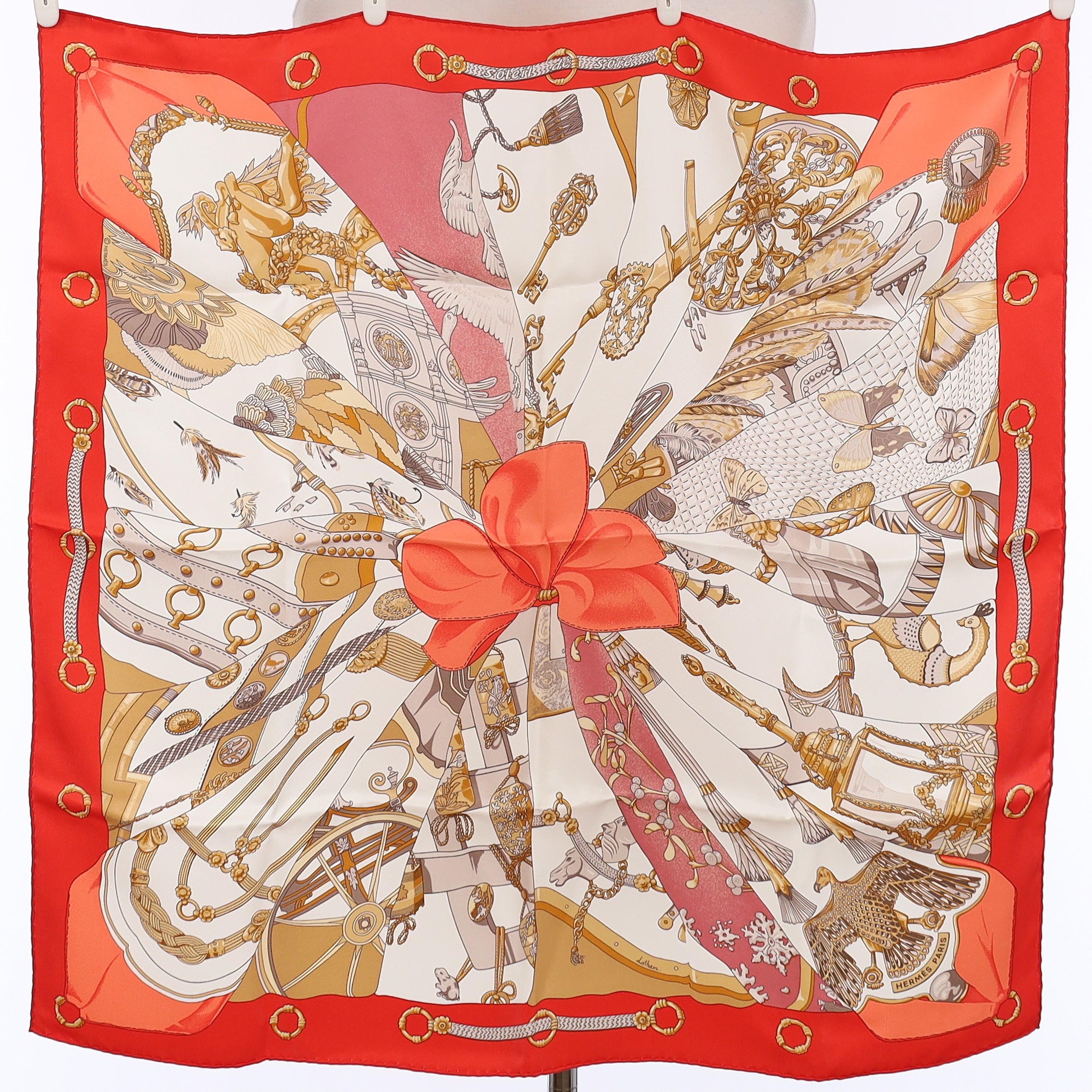 Pristine Boxed Hermès 70 Soleil de Soie Silk Scarf