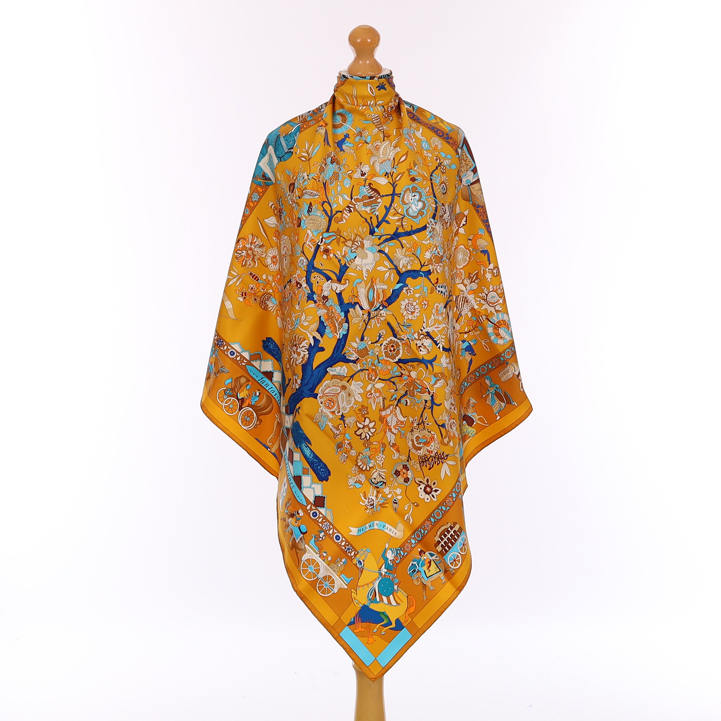 Brand New Boxed Hermès Fantaisies Indiennes Silk Scarf