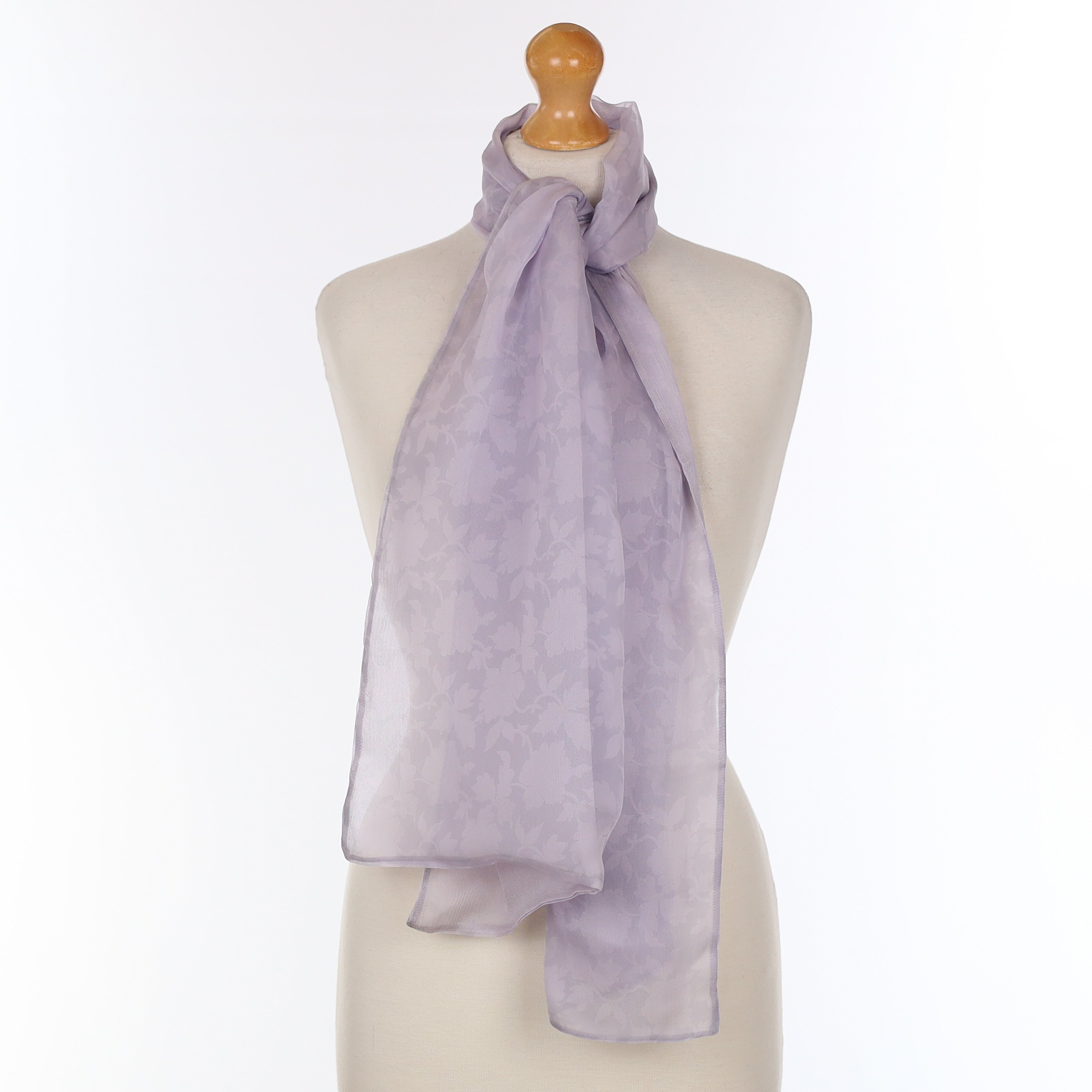 Brand New Jaeger Pale Purple Floral Vintage Silk Scarf