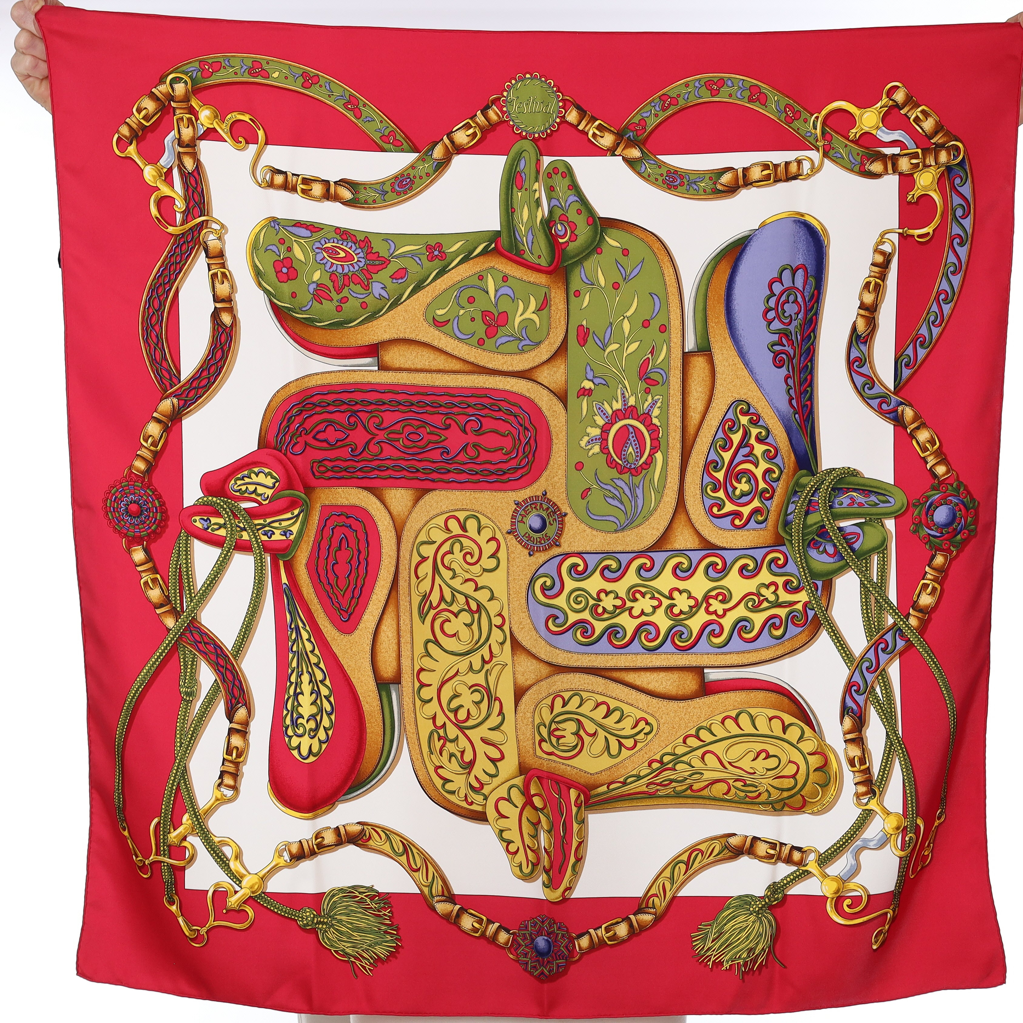 Hermès Festival Silk Scarf
