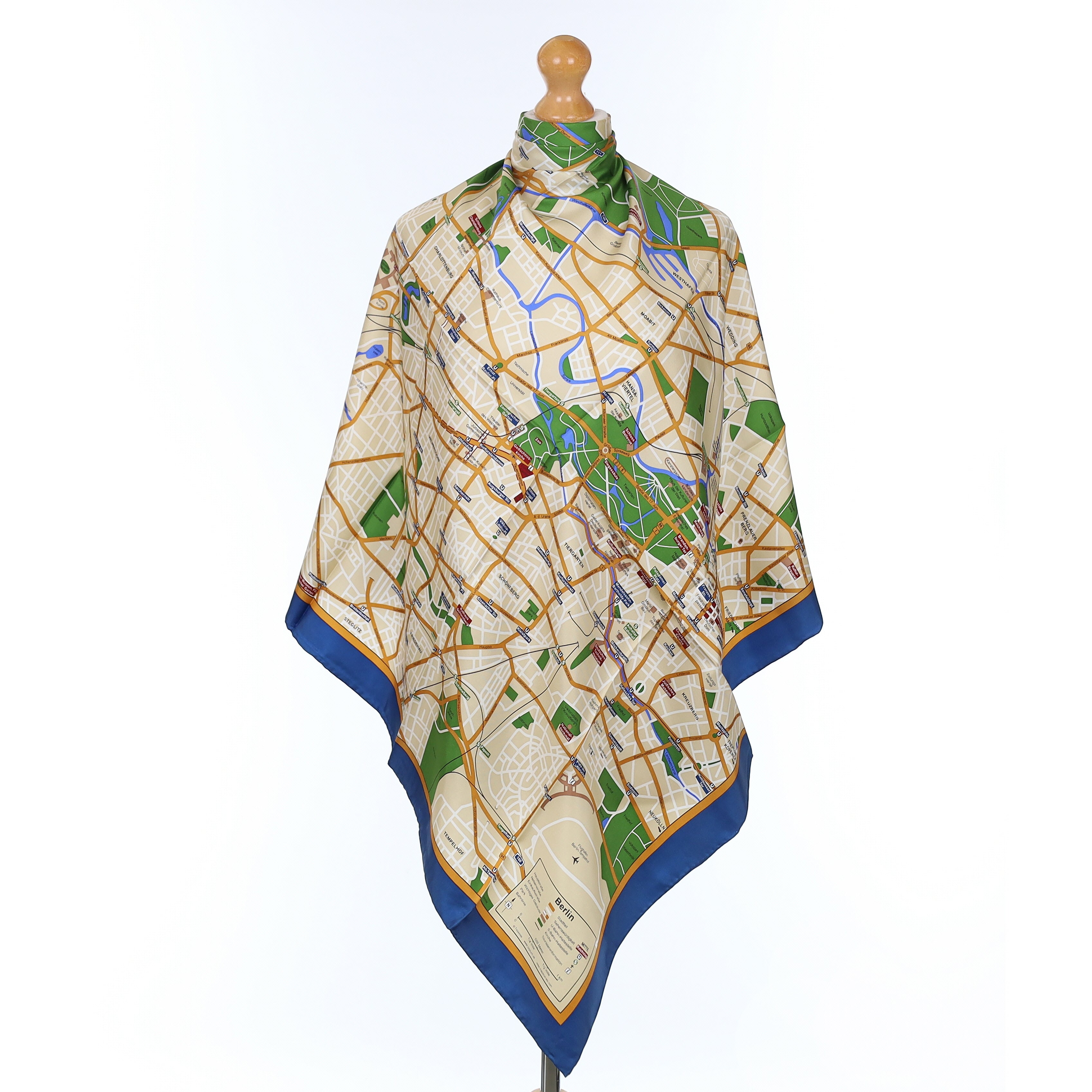 Brand New Map of Berlin Silk Scarf