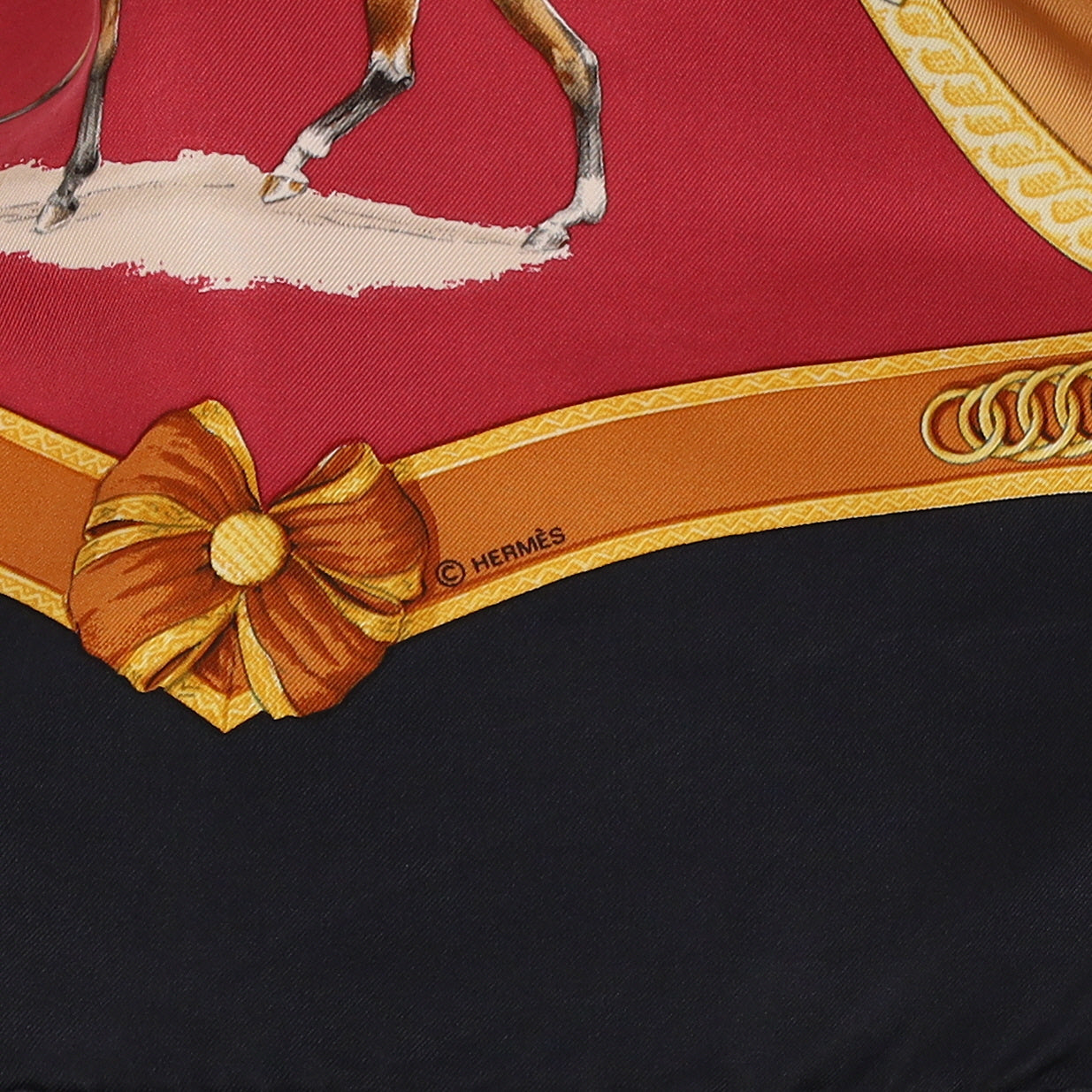 Hermès École Française d'Équitation de Saumur Silk Scarf