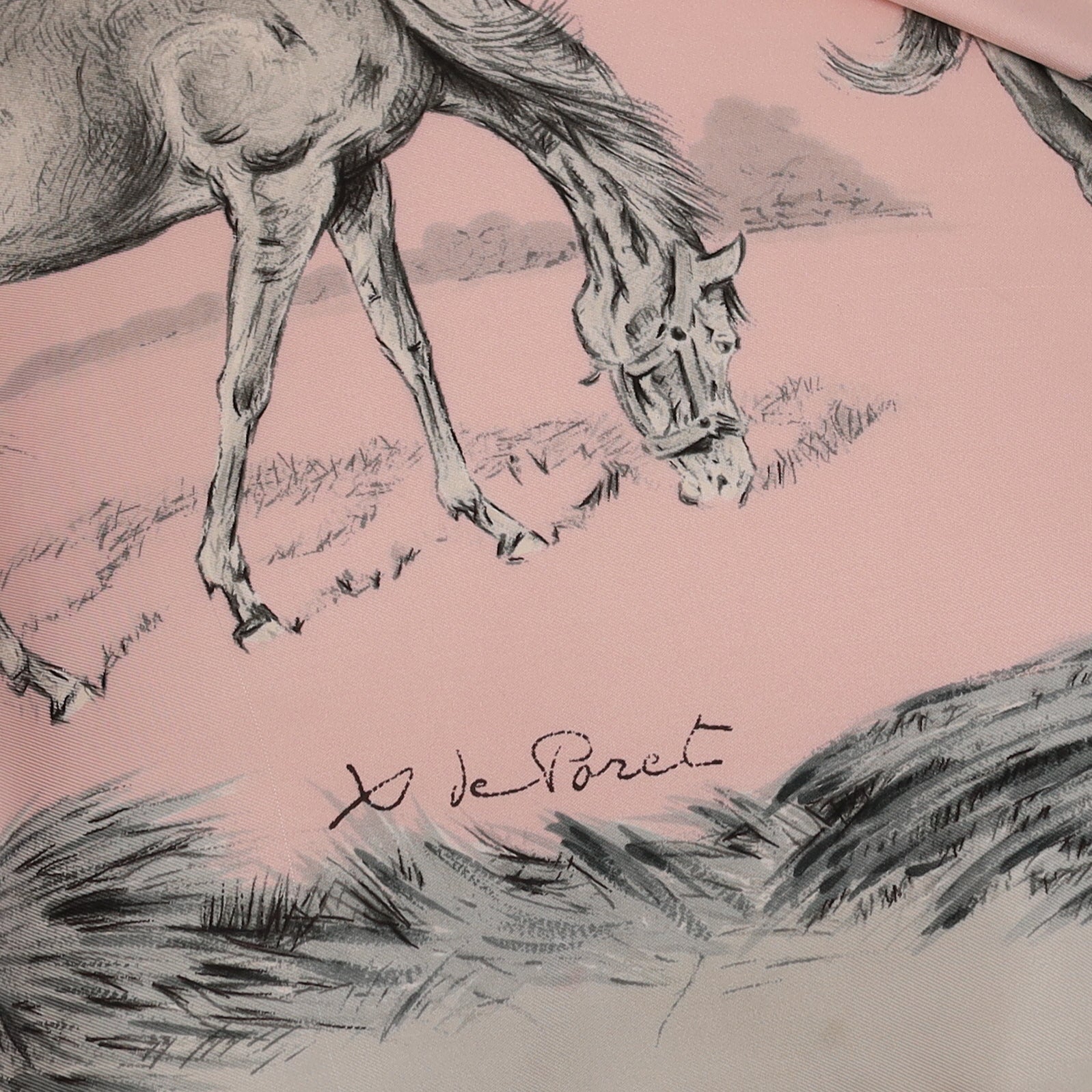 Hermès Les Poulains Silk Scarf Rare