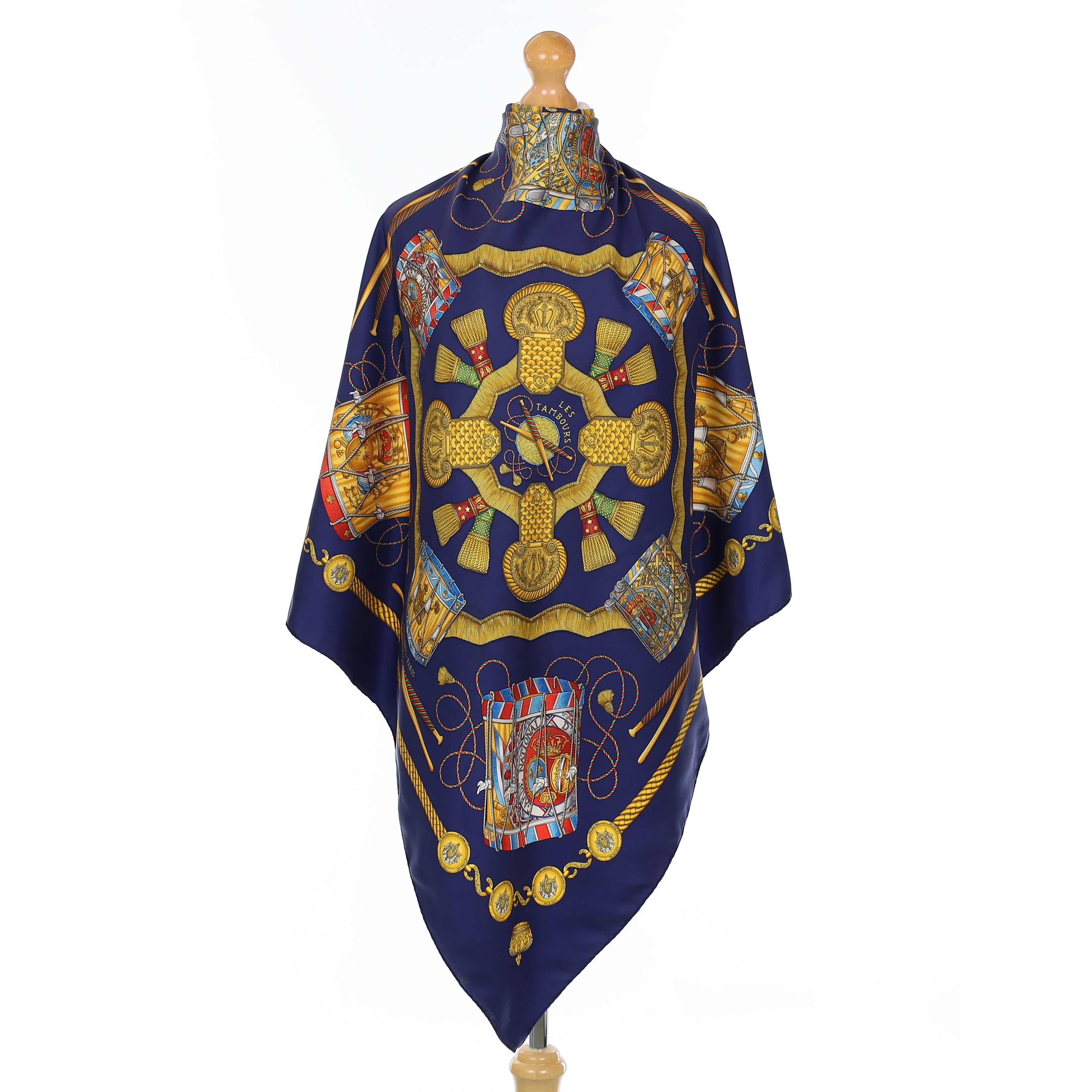Hermès Les Tambours Silk Scarf