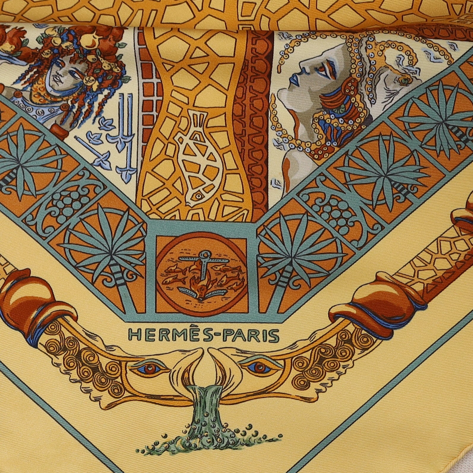 Pristine Hermès Mare Nostrum Silk Scarf Quite Rare