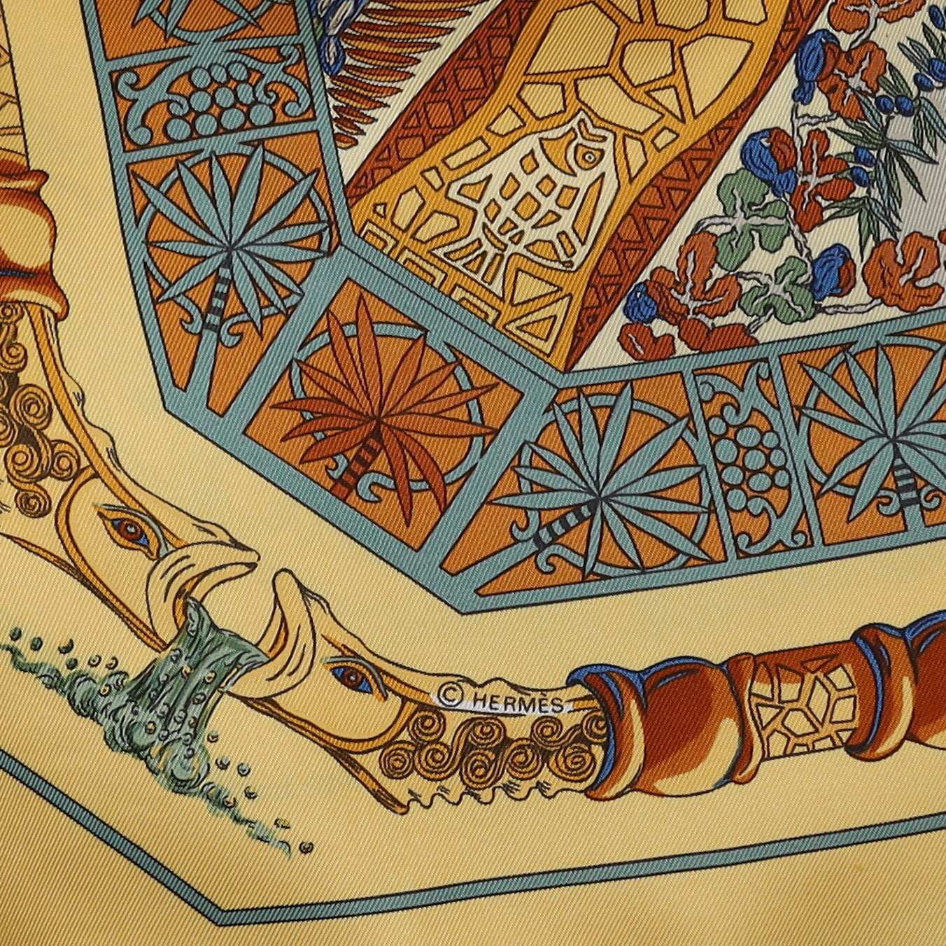 Pristine Hermès Mare Nostrum Silk Scarf Quite Rare