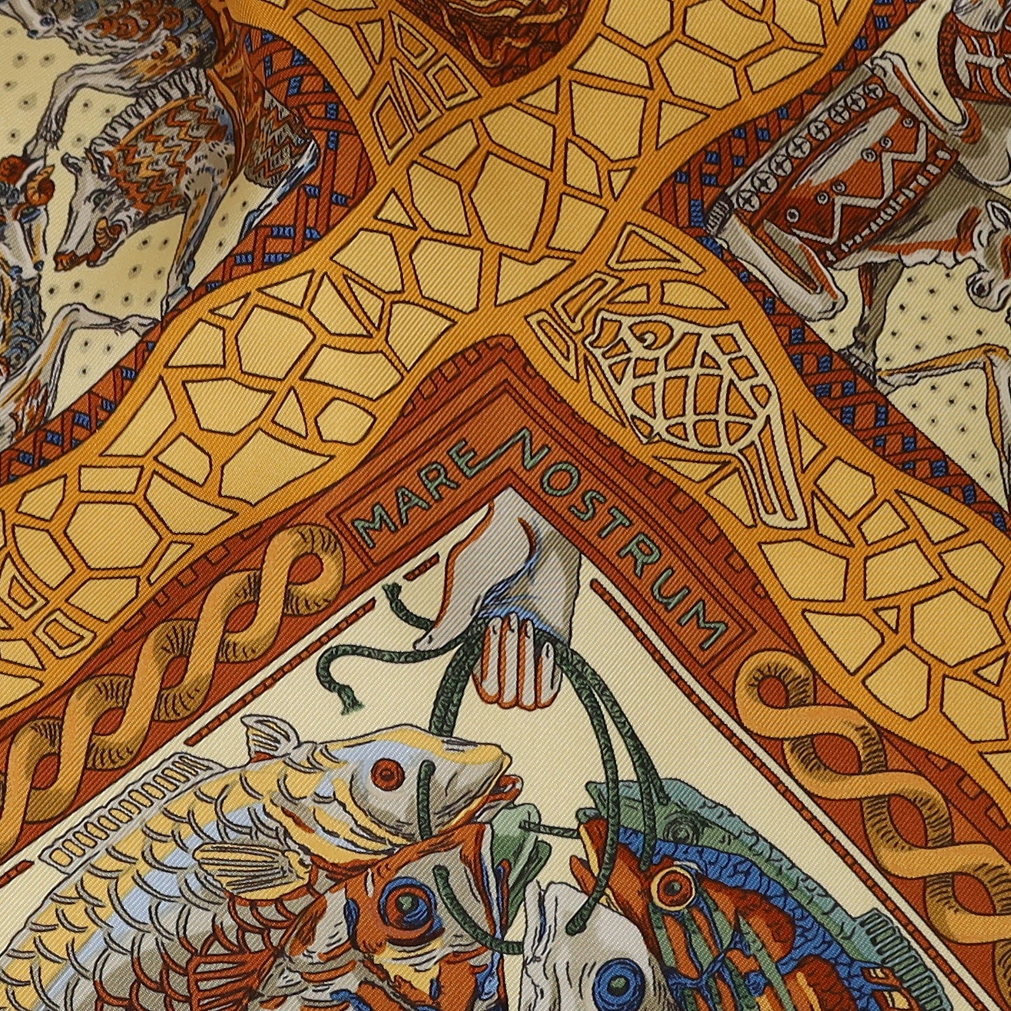 Pristine Hermès Mare Nostrum Silk Scarf Quite Rare