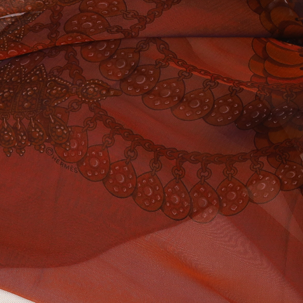 Brand New Hermès Kosmima Mousseline 140 Silk Scarf