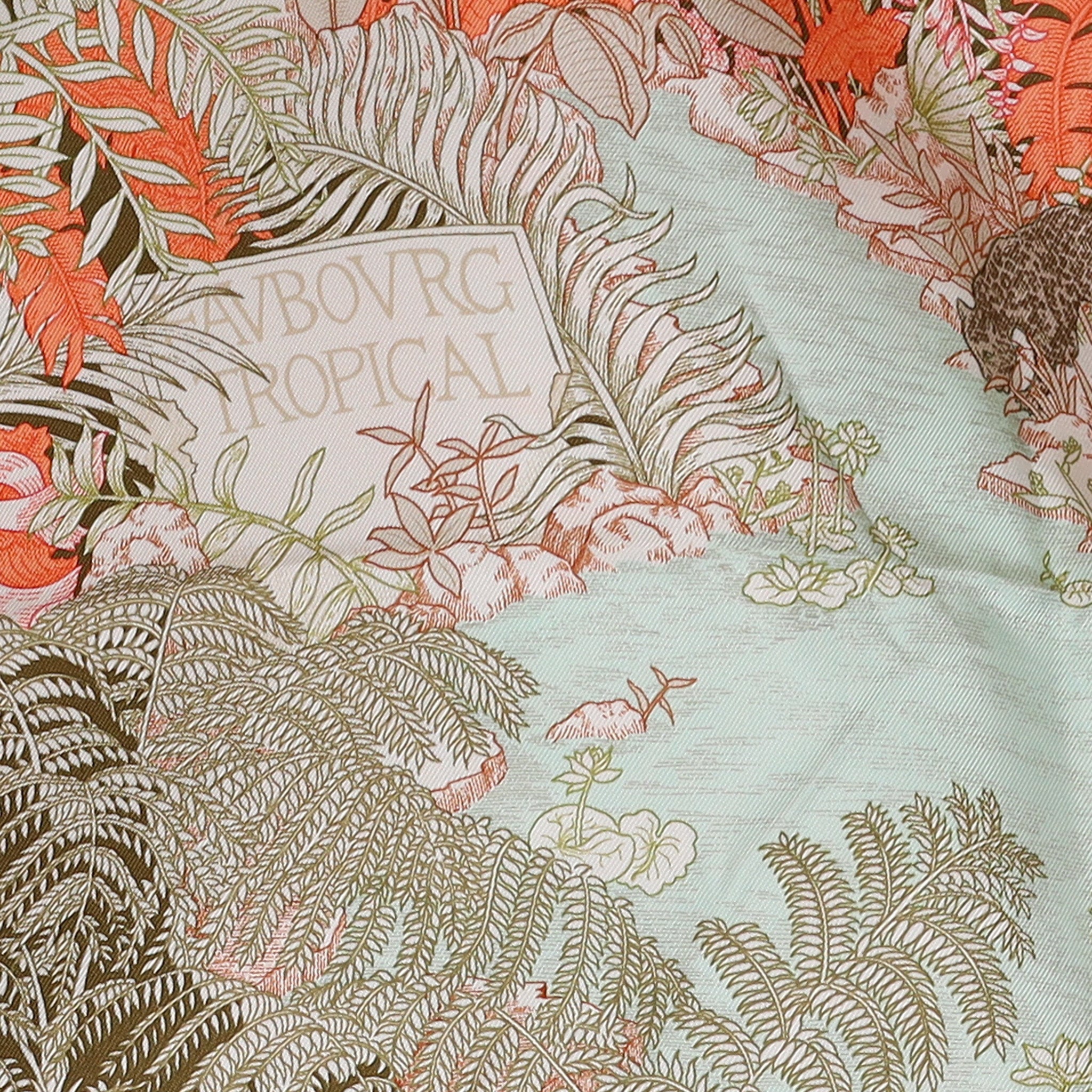 Brand New Boxed Hermès Faubourg Tropical Silk Scarf
