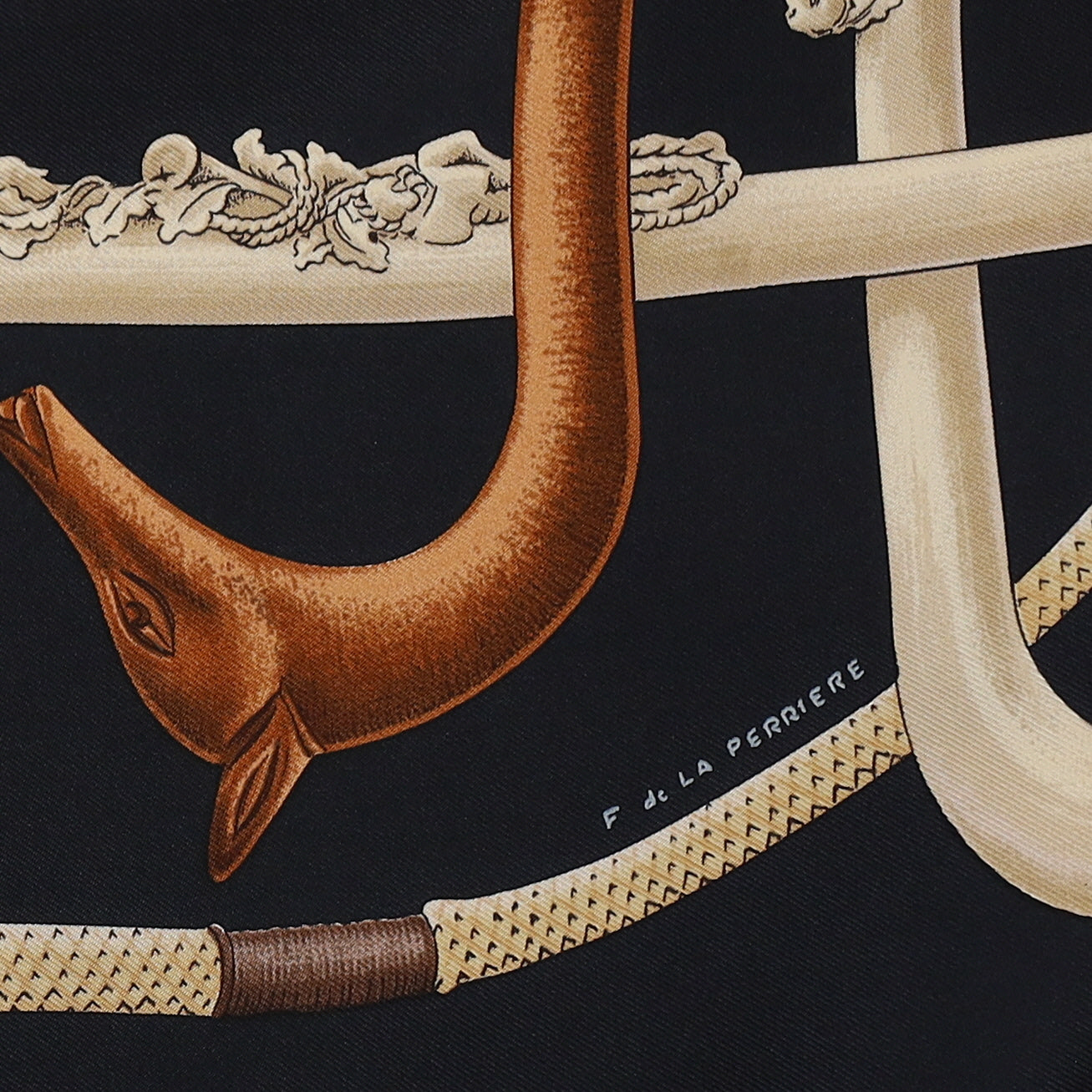 Hermès Cannes & Pommeaux Silk Scarf