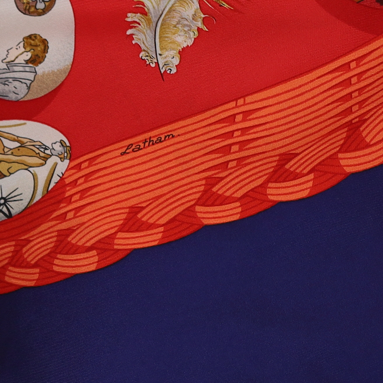 Hermès Couvée D'Hermès Silk Scarf Quite Rare
