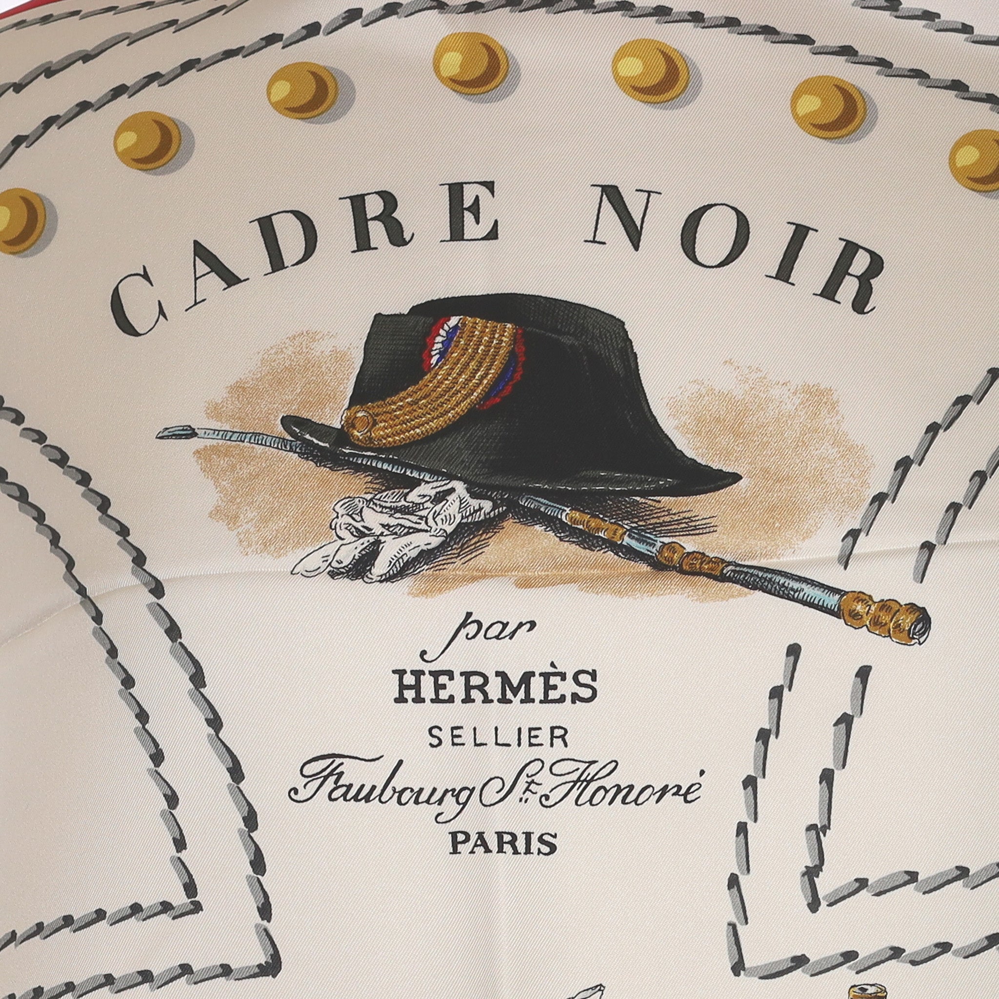 Brand New Boxed Hermès Cadre Noir Vintage Silk Scarf Rare