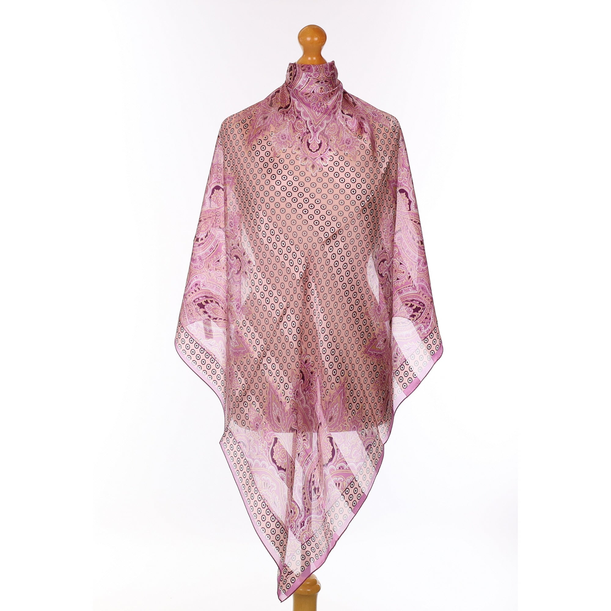 Jammers & Leufgen Purple Paisley Silk Scarf