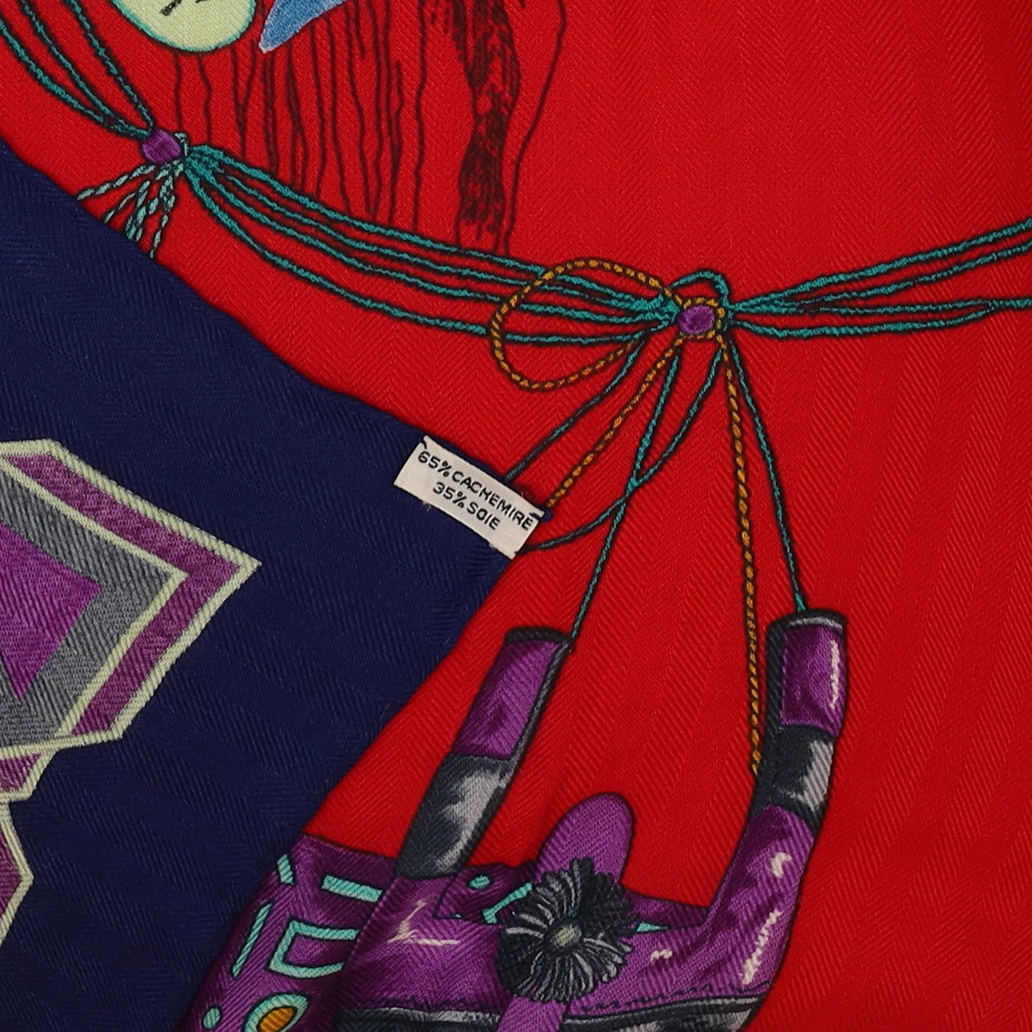 Boxed Hermès Cuirs du Desert Cashmere Silk Scarf