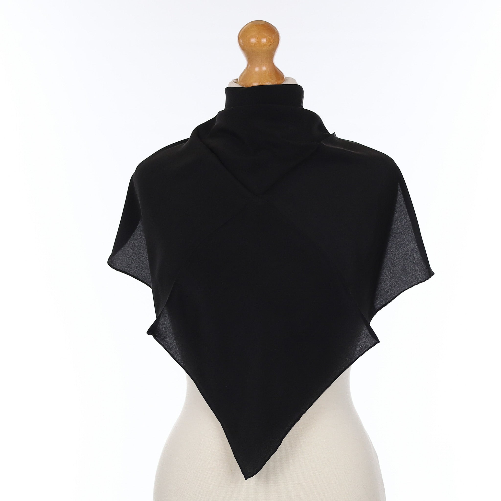 Brand New Black Silk Scarf