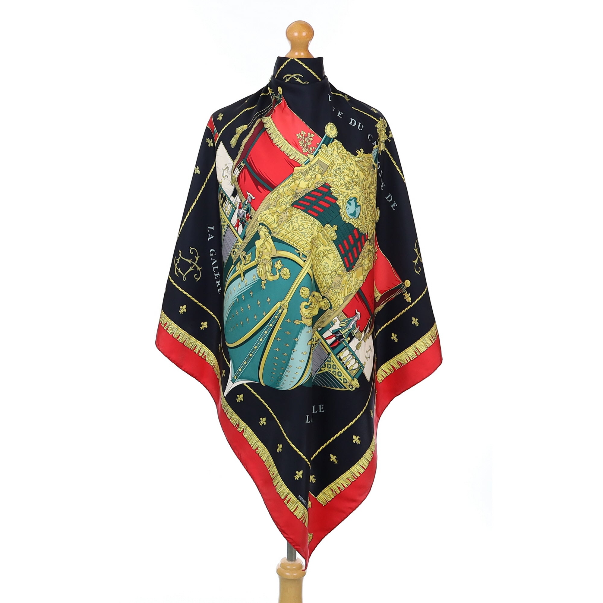 Hermès Vue du Carosse de la Galère la Réale Silk Scarf