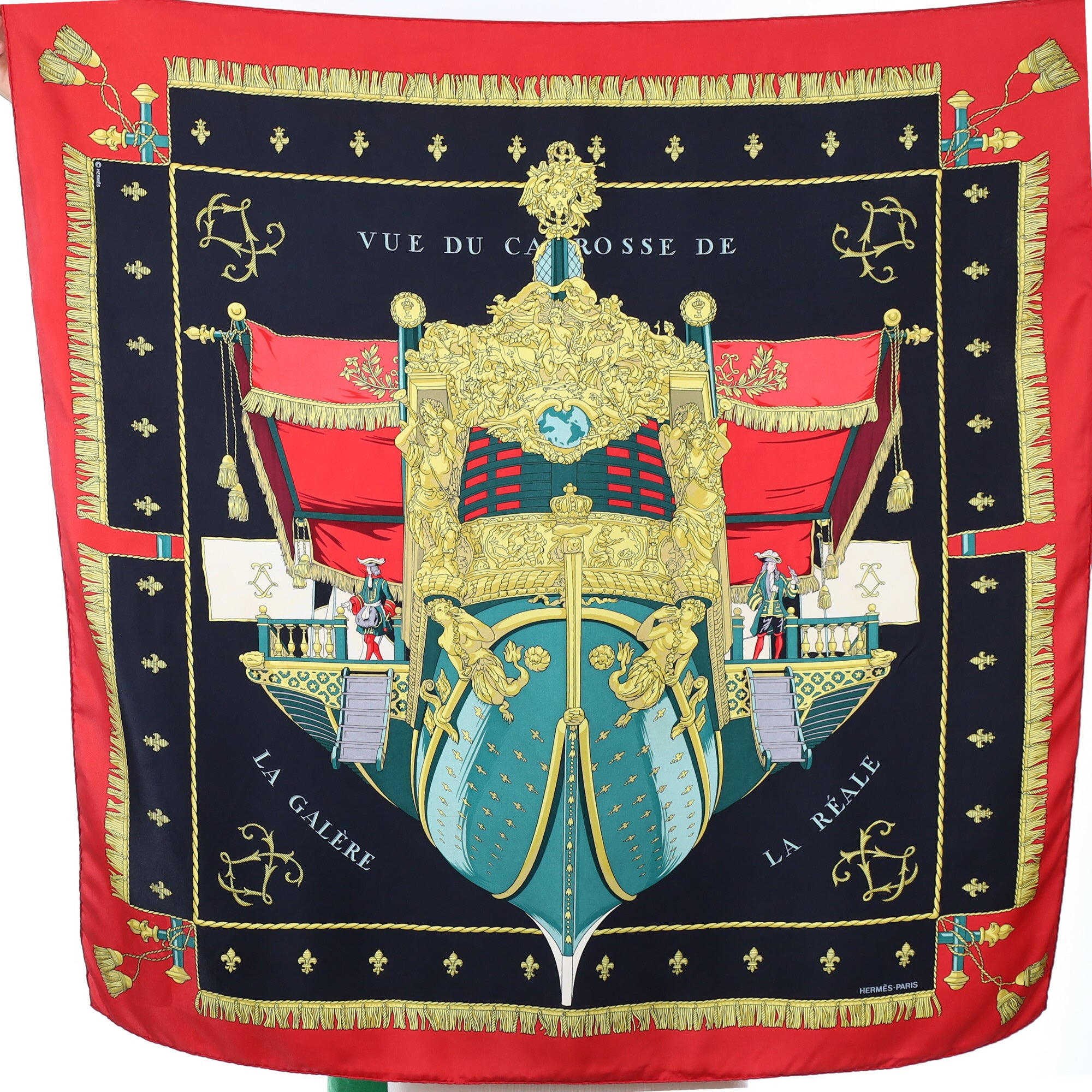Hermès Vue du Carosse de la Galère la Réale Silk Scarf